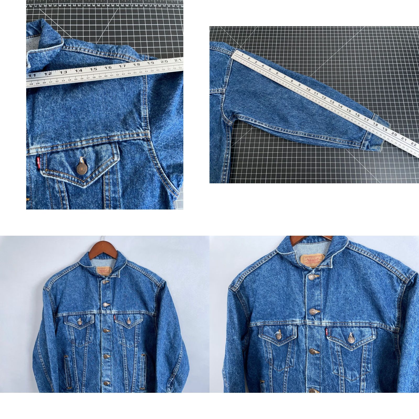 Levi's VINTAGE Levi's Denim Trucker Jacket Men Small 80s Blue Retro Casual Made in USA Size US S / EU 44-46 / 1 - 8 Thumbnail