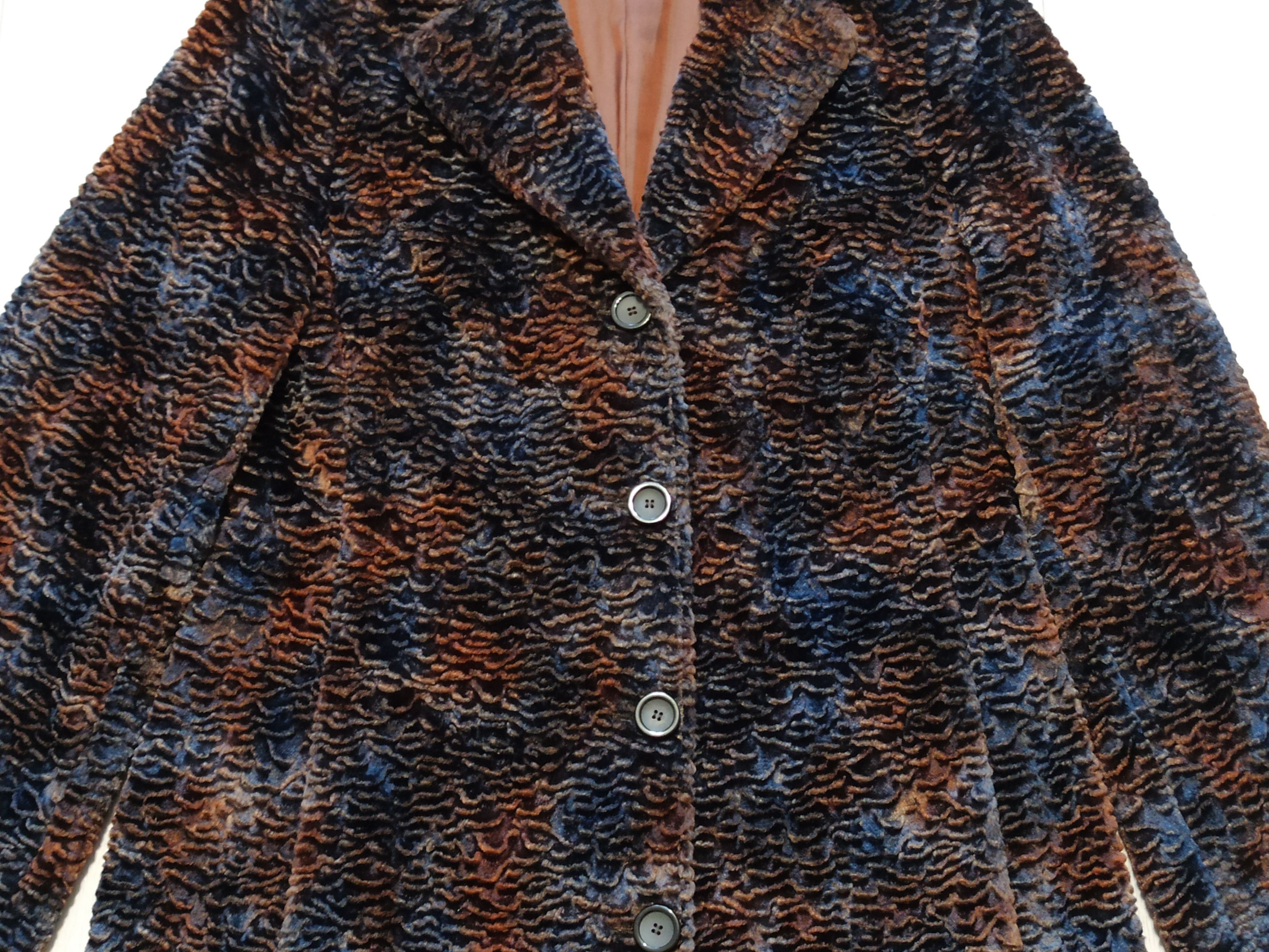 Vintage Peruggi Women Viscose Coat Size XS / US 0-2 / IT 36-38 - 3 Thumbnail