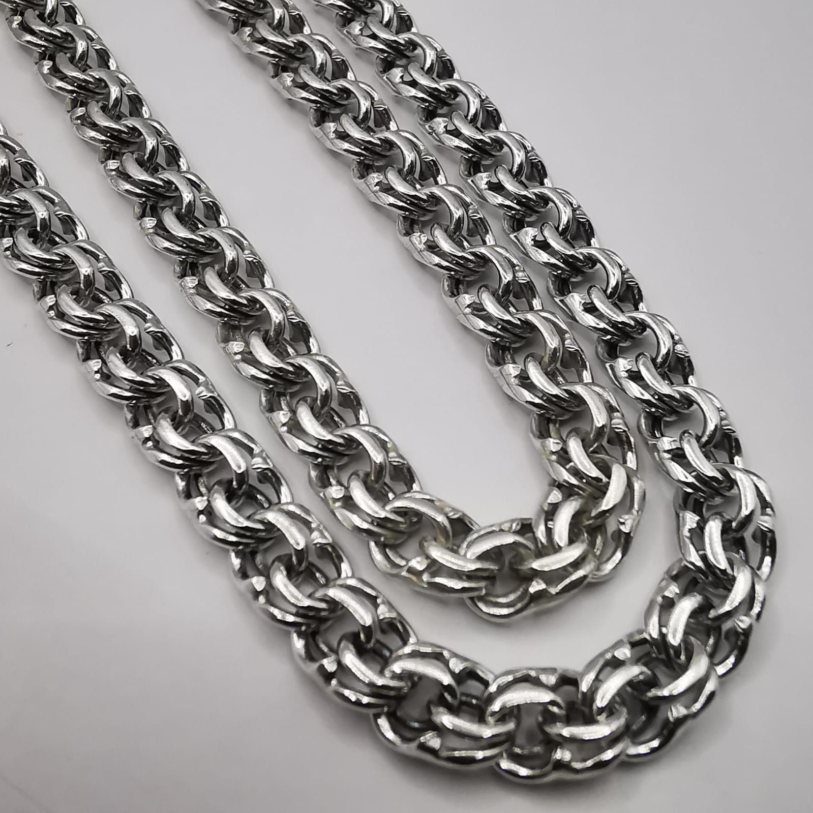 Sterling Silver Vintage Jewelry Chain, 925 Sterling Silver, Signed 29,62g Size ONE SIZE - 2 Thumbnail