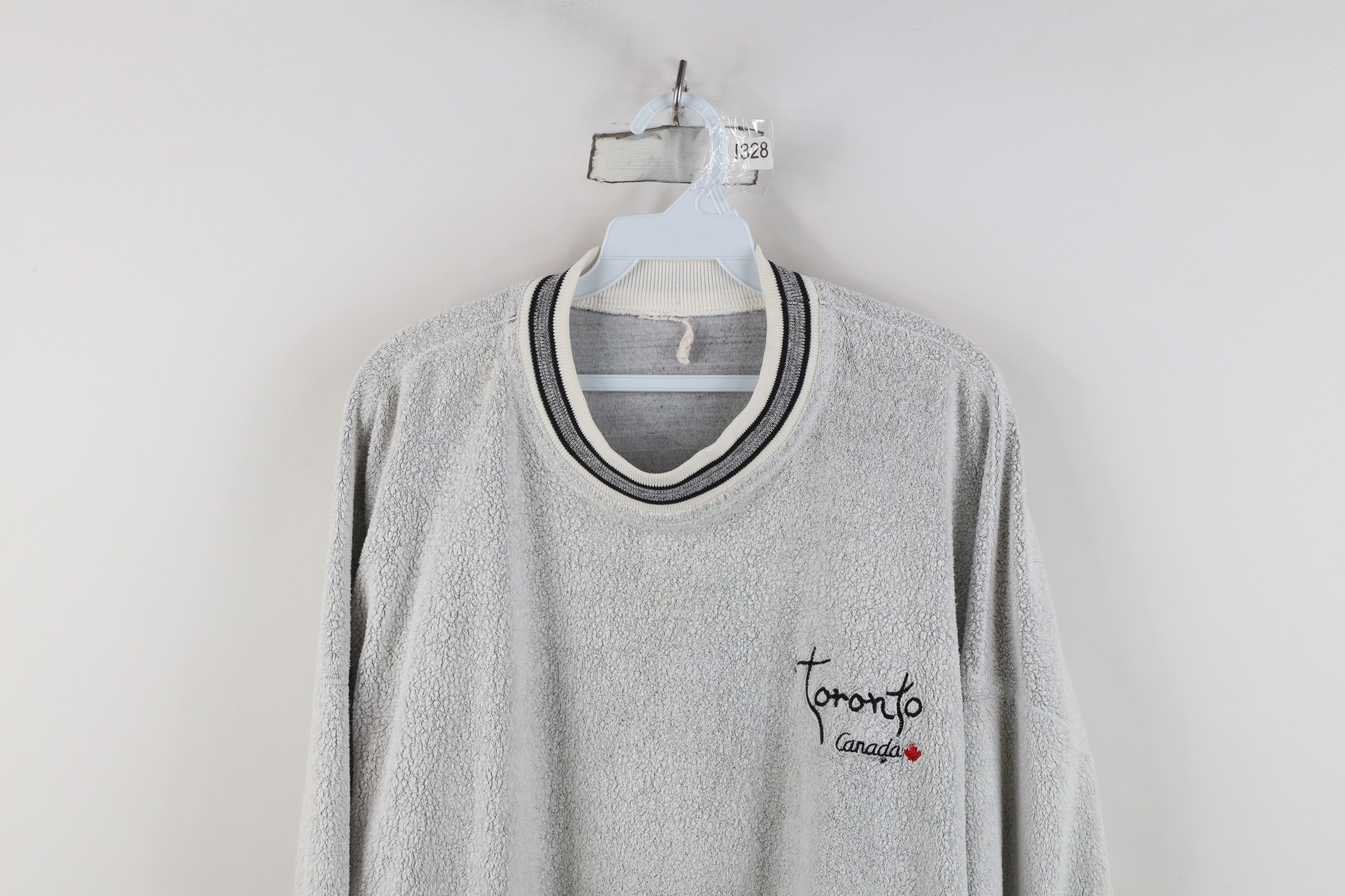 Vintage Vintage 90s Streetwear Thin Toronto Canada Fleece Sweatshirt Size US XXL / EU 58 / 5 - 2 Thumbnail