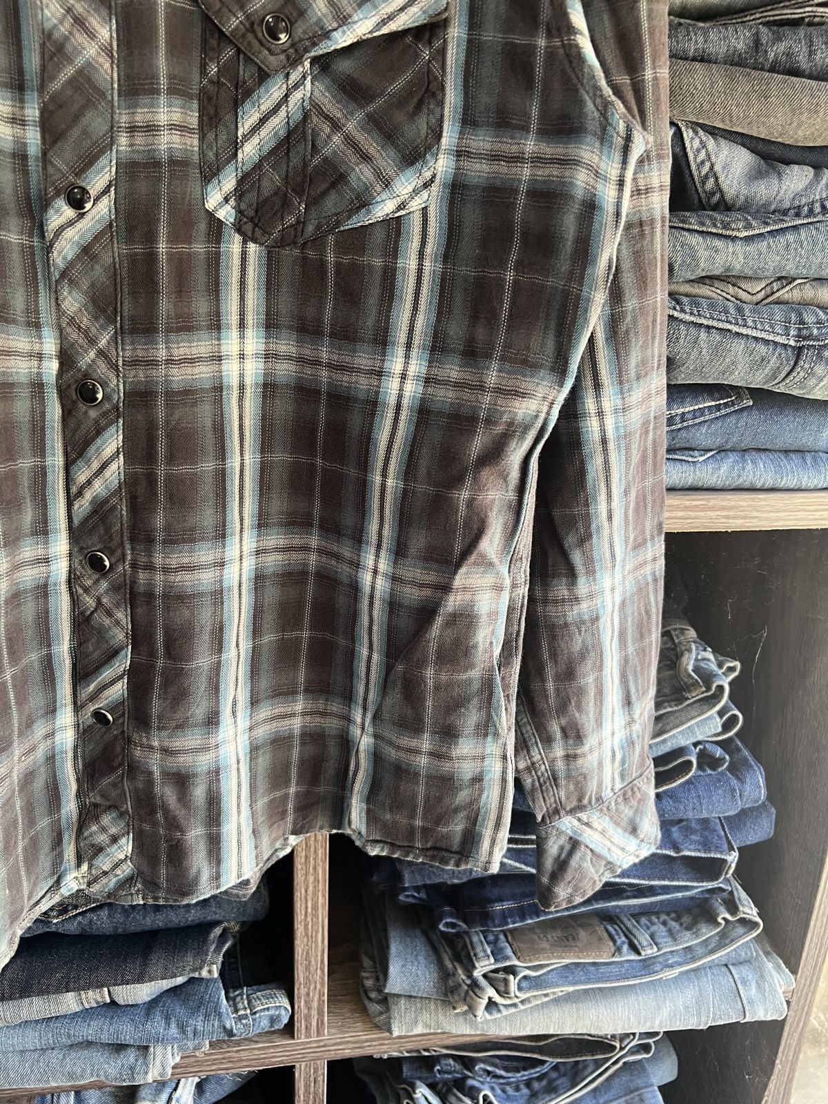If Six Was Nine 🔥Sorridere Punk Zipper Pocket Flannel Size US S / EU 44-46 / 1 - 9 Thumbnail