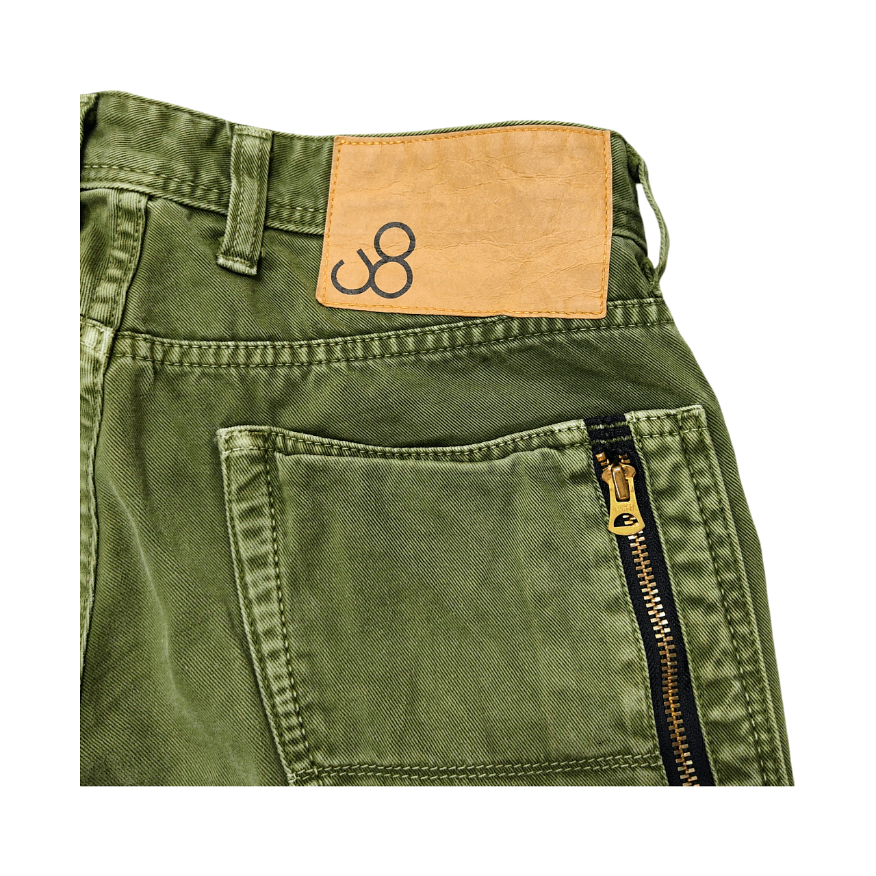 Japanese Brand × Johnbull Vintage John Bull Olive Green Biker Jeans Pants Size US 31 - 11 Thumbnail