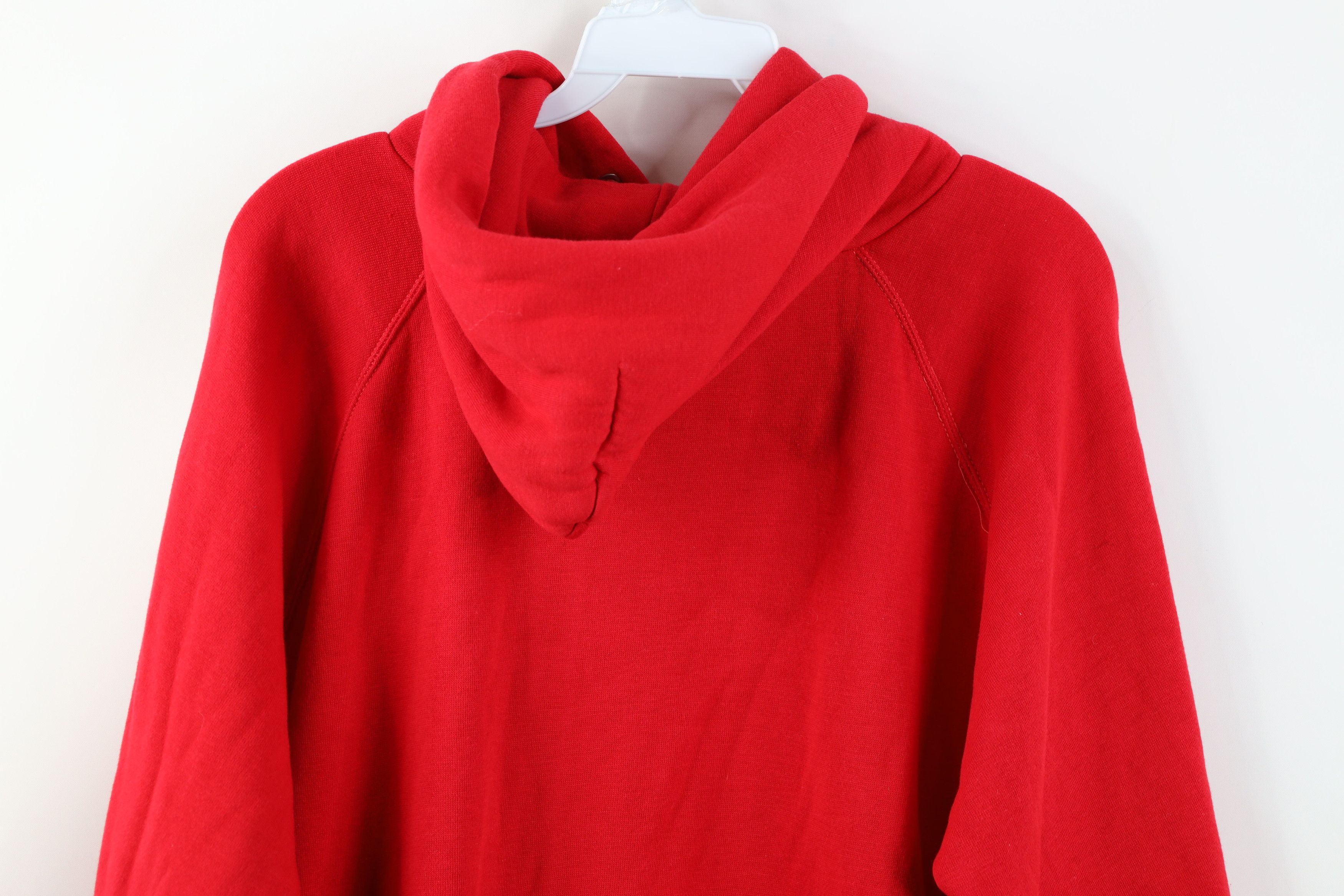 Vintage Vintage 70s Streetwear Boxy Fit Hoodie Sweatshirt Red USA Size US S / EU 44-46 / 1 - 12 Thumbnail