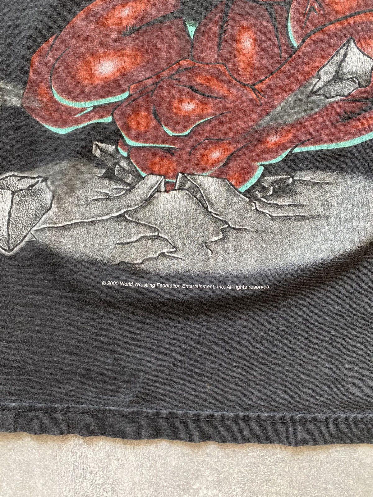 WWE Vintage 2000 The Rock Dwayne Johnson WWE Tee Shirt Size US M / EU 48-50 / 2 - 3 Thumbnail