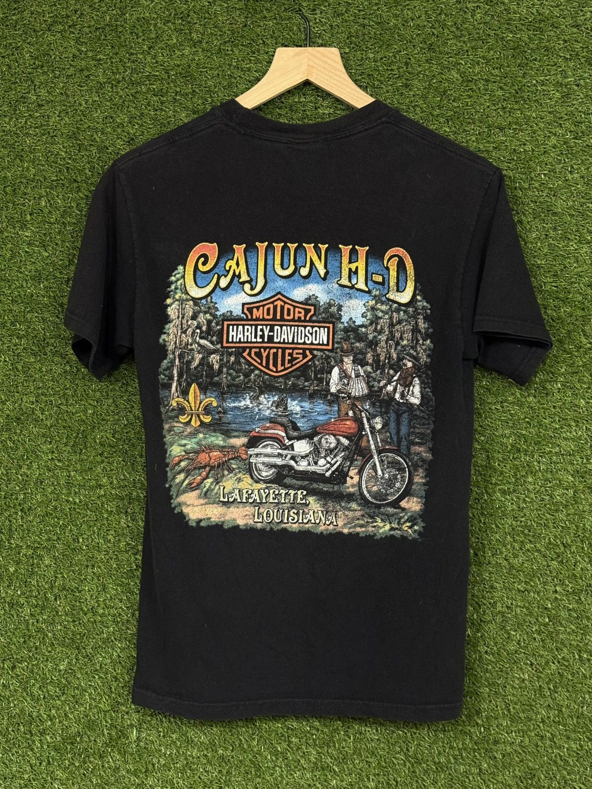 Harley Davidson RARE Vintage Harley Davidson Custom Fire HD Lady Tee Black Size US S / EU 44-46 / 1 - 4 Thumbnail
