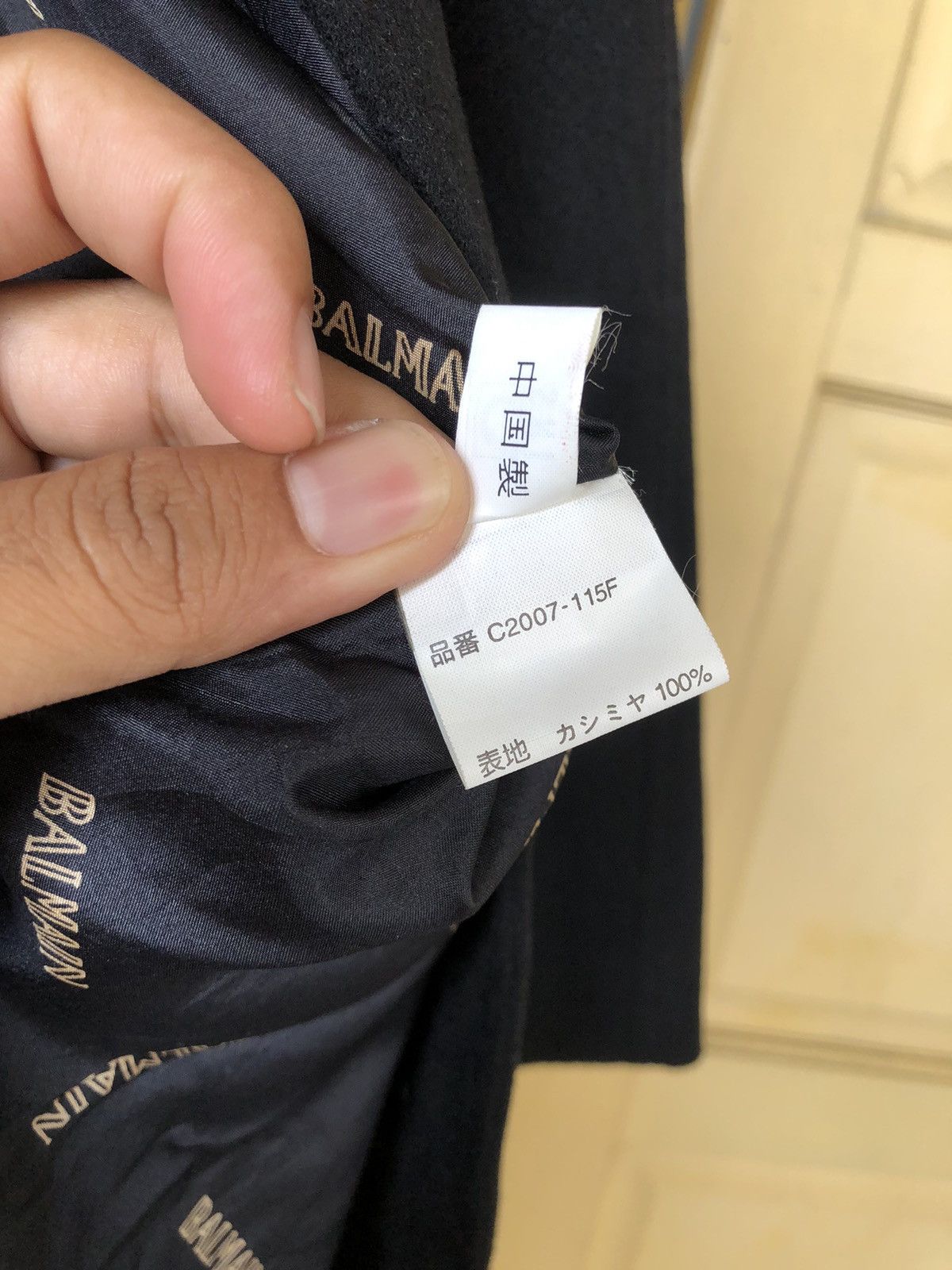 Balmain Authentic🔥 Balmain Cashmere Wool Long Coat Black Size L / US 10 / IT 46 - 11 Thumbnail