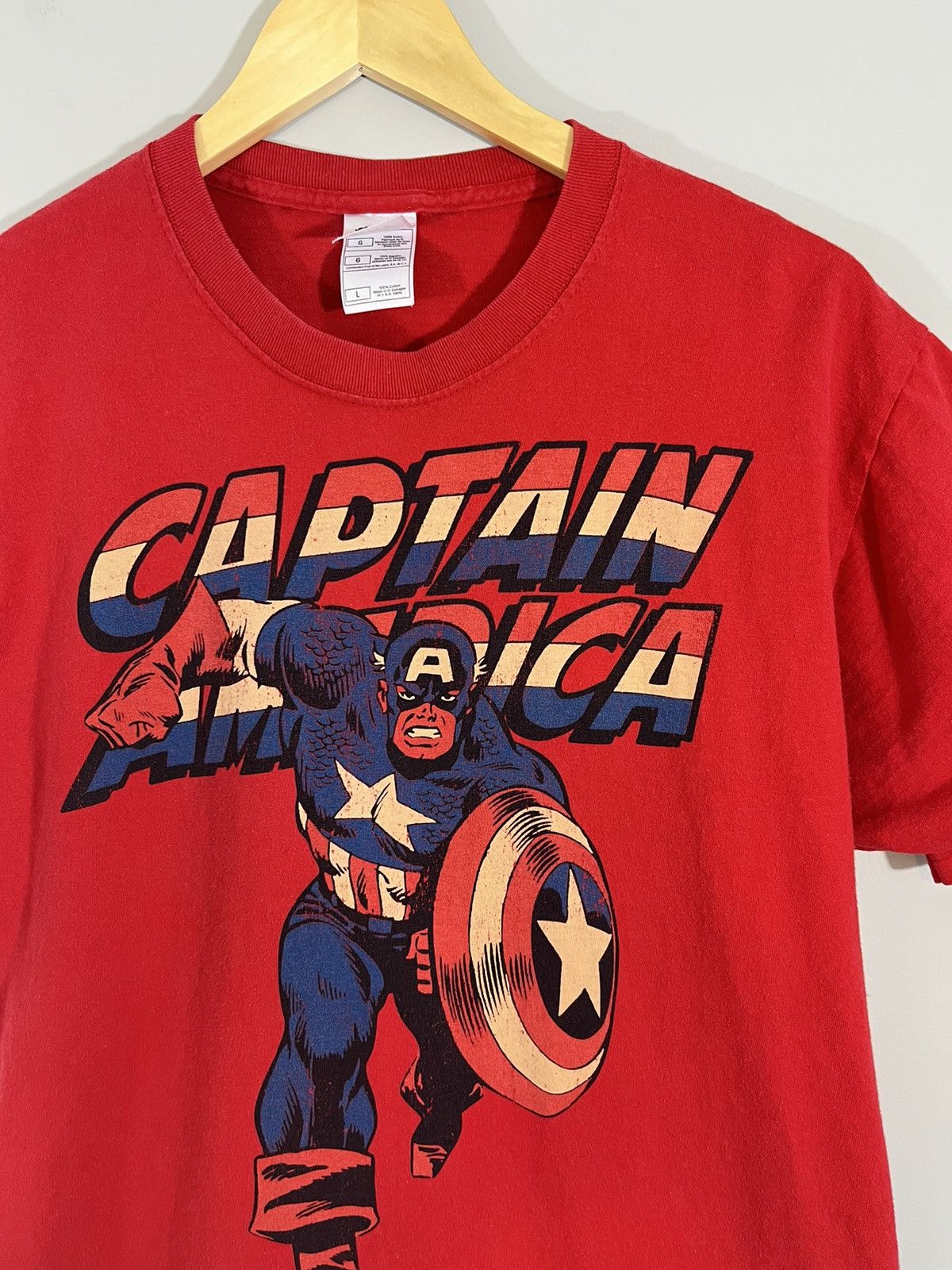 Marvel Comics Captain America Comic Marvel Superhero Faded Tee Size US L / EU 52-54 / 3 - 4 Thumbnail