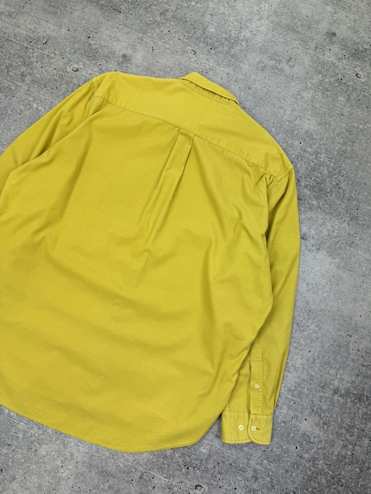 Burberry Vintage Thomas Burberry Logo Casual Yellow Button Up Shirt L Size US L / EU 52-54 / 3 - 20 Thumbnail