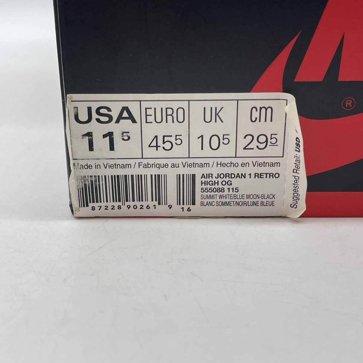 Jordan Brand Air Jordan 1 high beat hand in the game blue moon Size US 11.5 / EU 44-45 - 9 Thumbnail