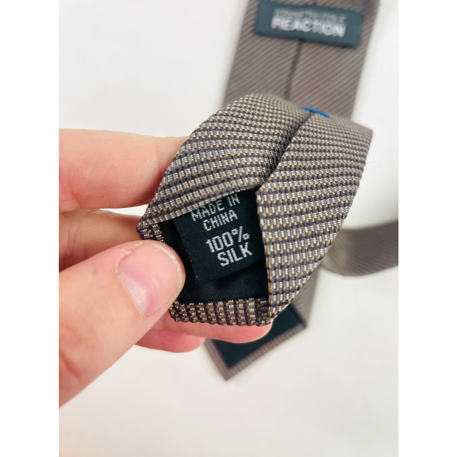 Kenneth Cole Kenneth Cole Reaction 100% Silk Men's Neck Tie Brown Gray Size ONE SIZE - 4 Thumbnail
