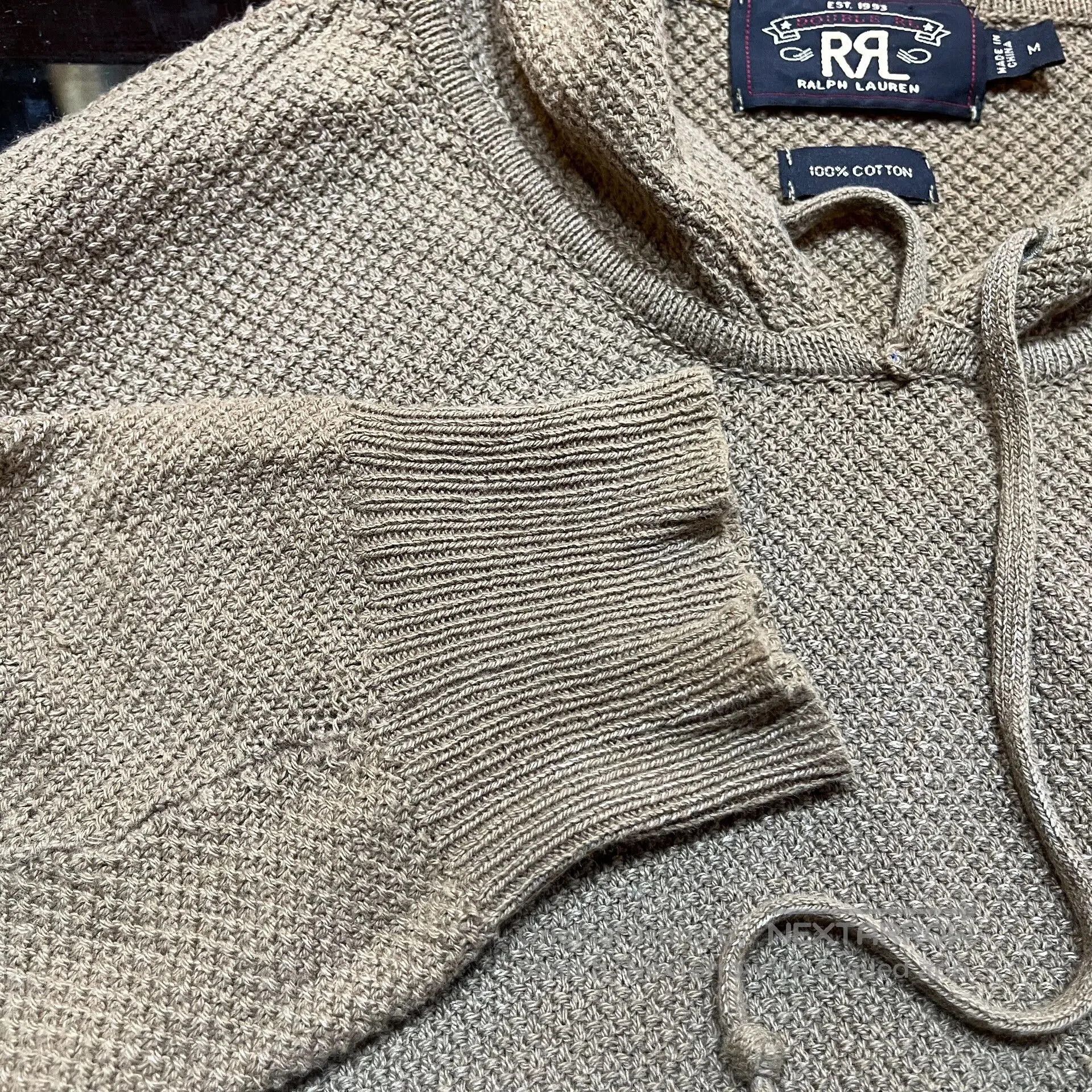 RRL Ralph Lauren rrl double rl hooded sweatshirt beige. Size US M / EU 48-50 / 2 - 6 Thumbnail