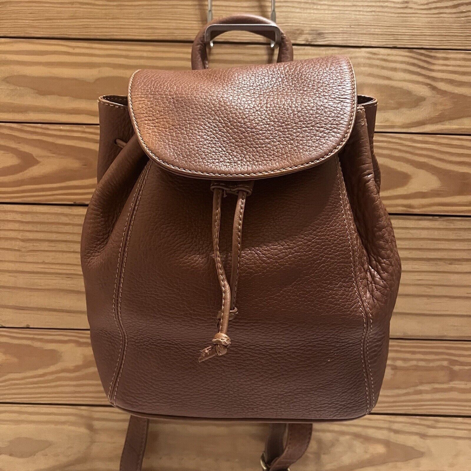 Coach VINTAGE 80’s Coach Sonoma Pebbled Leather Brown Backpack No: Size ONE SIZE - 15 Thumbnail