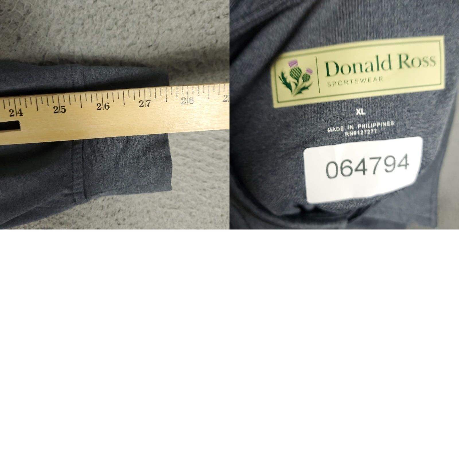 Vintage Donald Ross Polo Shirt Mens Size XL Gray Golf Long Sleeve Polo Shirt Mens XL Gray Donald Ross Golf Long Sleeve Polo Shirt Mens Gray XL Size US XL / EU 56 / 4 - 8 Thumbnail