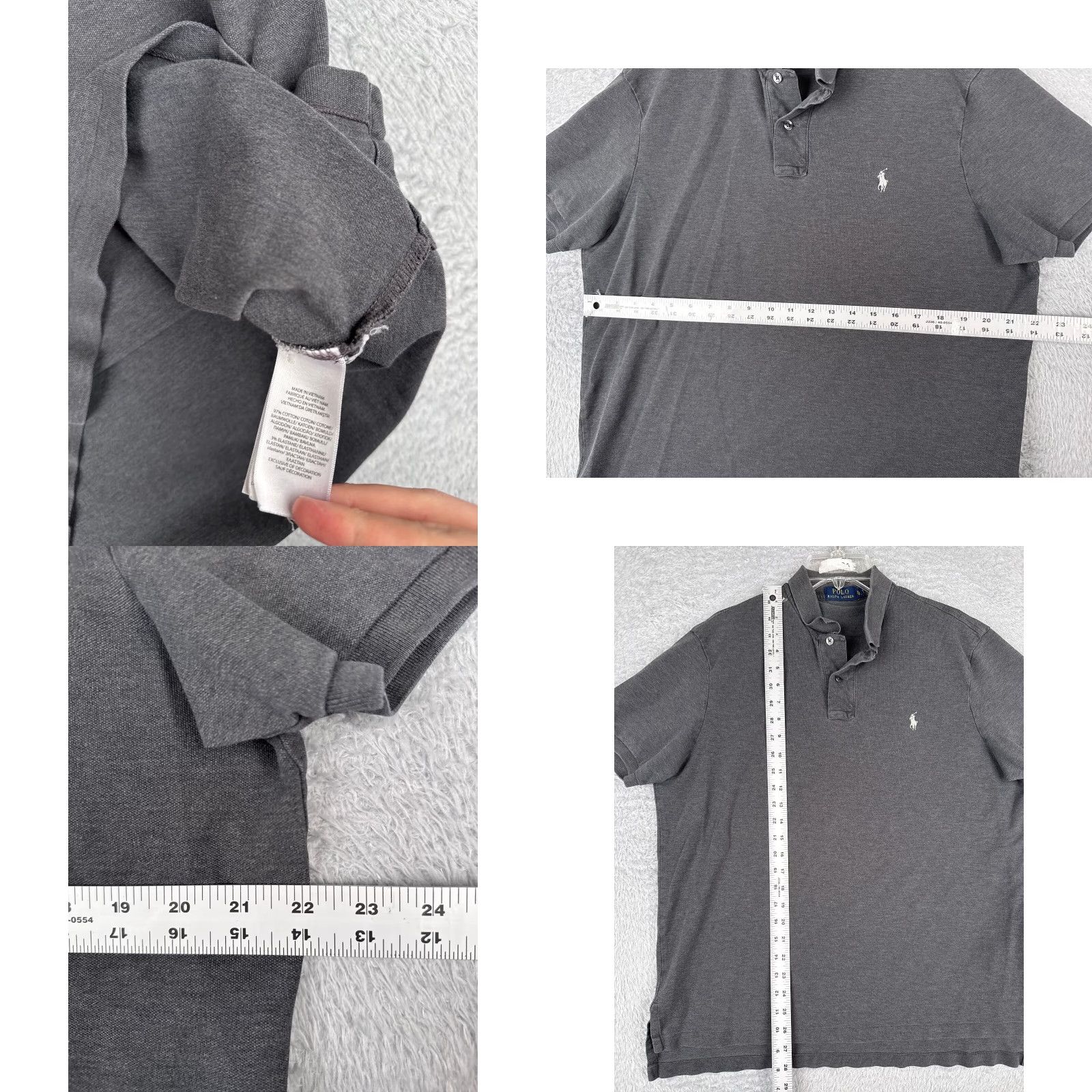 Ralph Lauren VINTAGE Ralph Lauren Polo Shirt Mens XL Gray Cotton Blend Knit Stretch Golf Casual Sports Modern American Size US XL / EU 56 / 4 - 8 Thumbnail