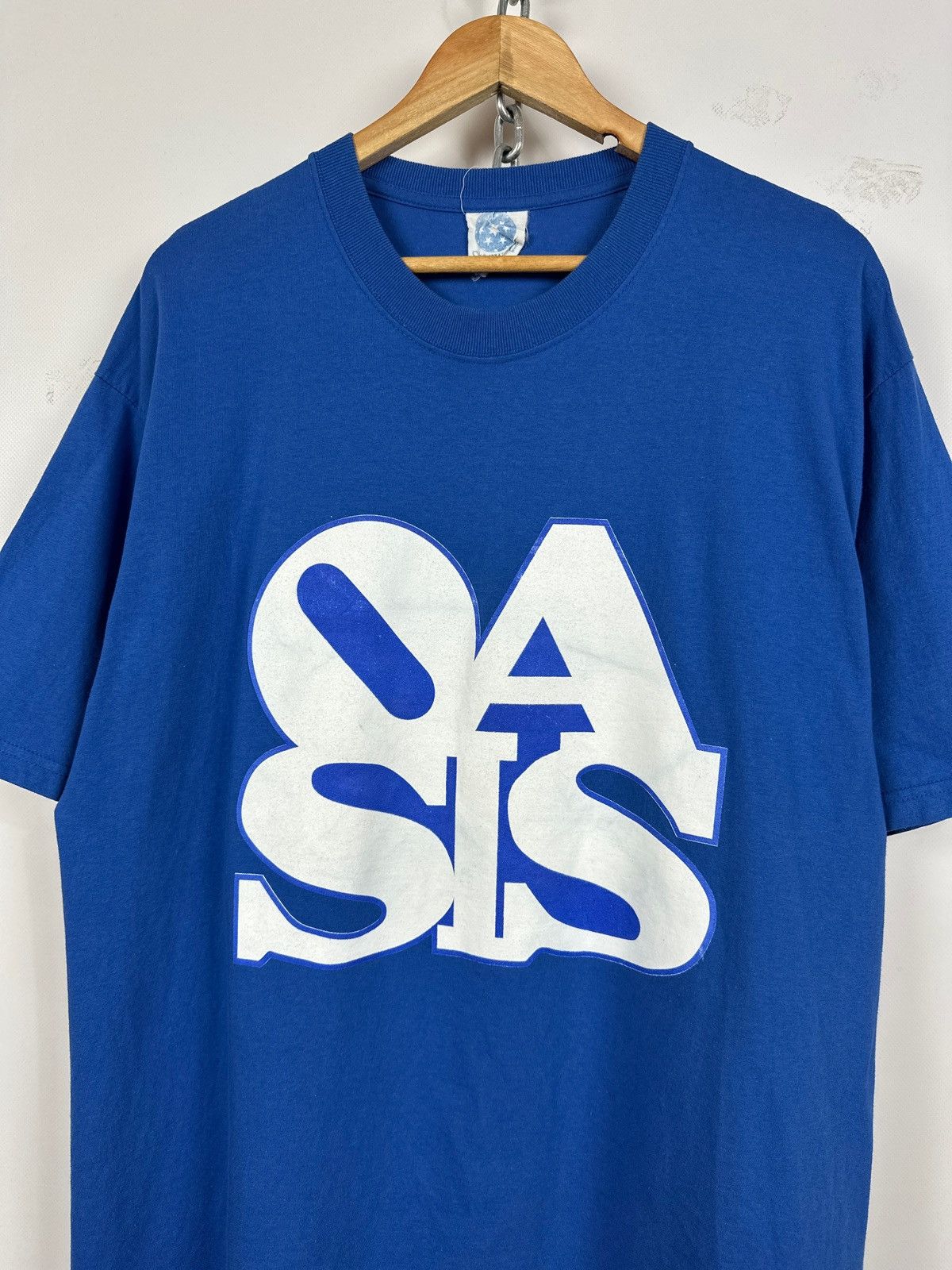 Band Tees 2002 Vintage Oasis Heathen Chemistry Tour Blue Band T-Shirt Size US XL / EU 56 / 4 - 3 Thumbnail