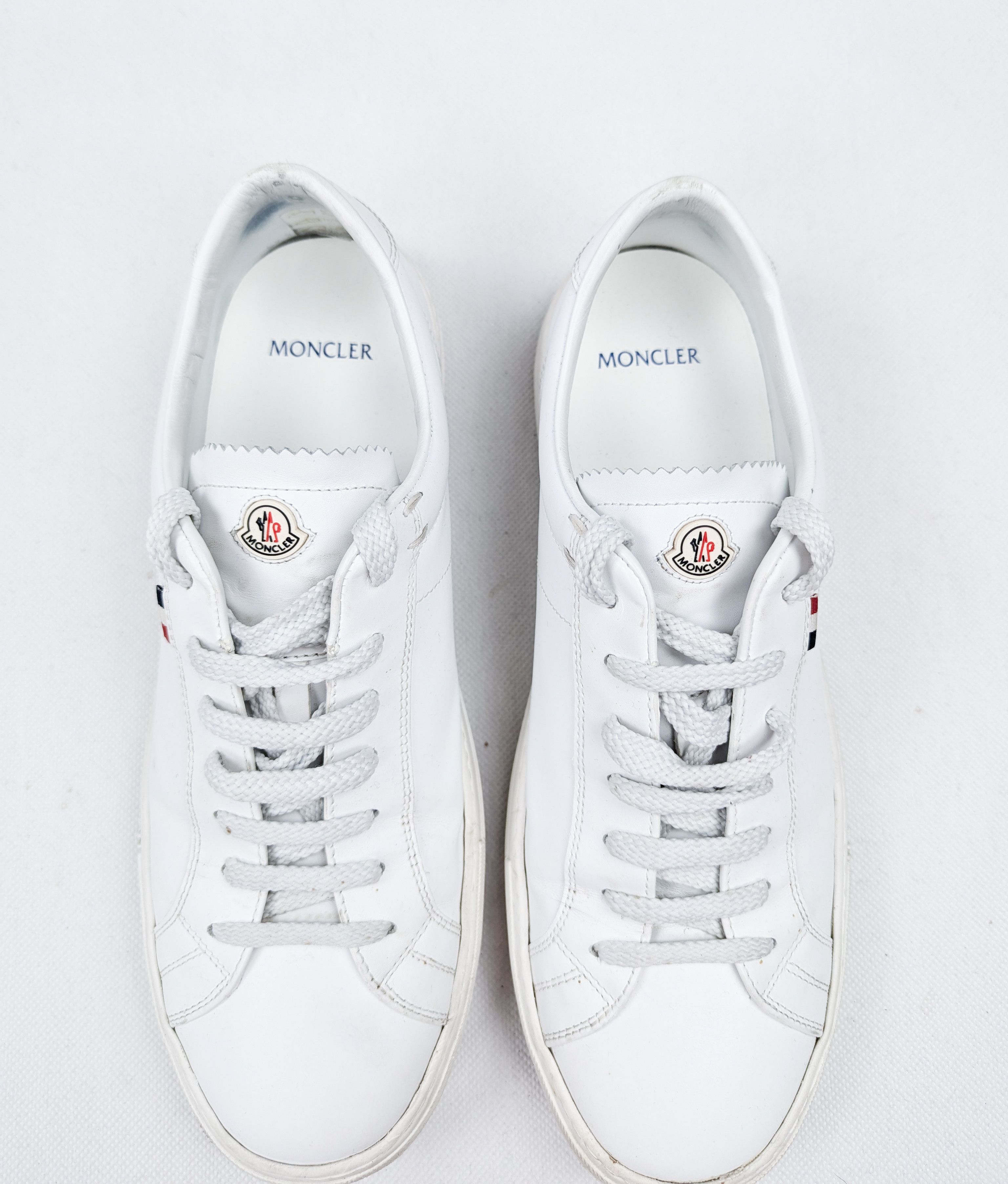 Moncler Moncler white low sneakers trainers 43.5 Size US 10.5 / EU 43-44 - 3 Thumbnail
