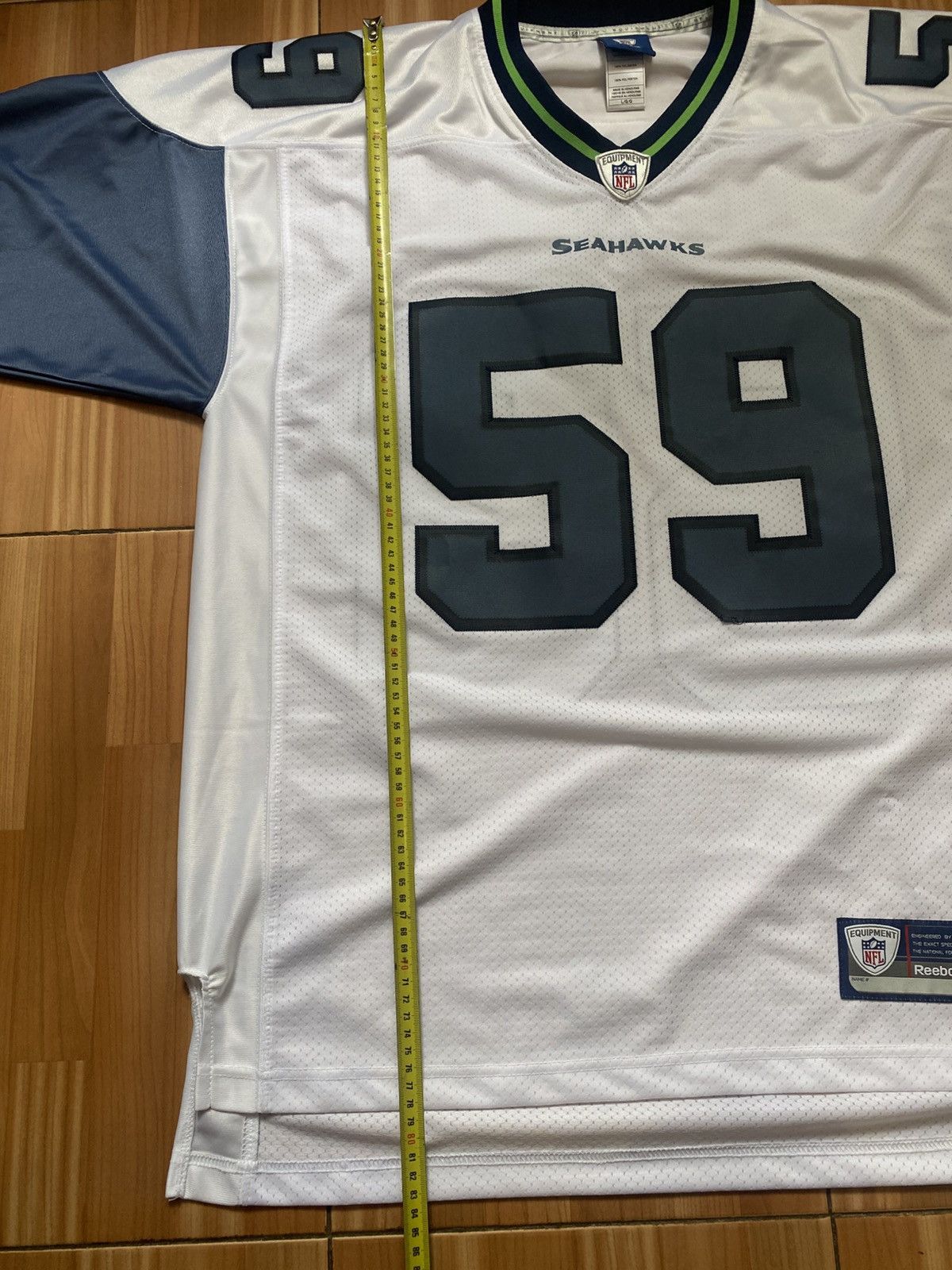 Reebok Reebok Seattle Seahawks Singed #59 Aaron Currey Jersey Mens Size US L / EU 52-54 / 3 - 16 Thumbnail
