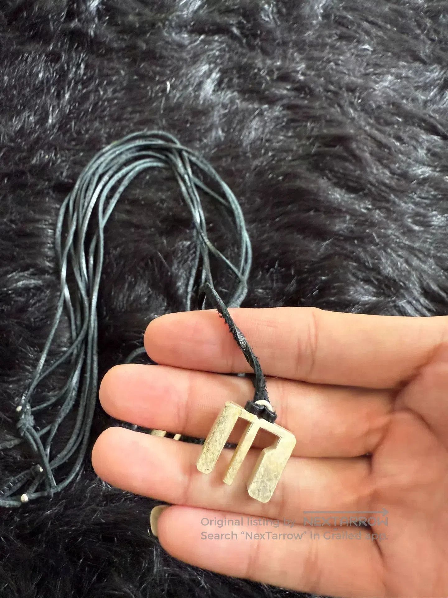 Undercover Undercover Letter Necklace with Leather String. Size ONE SIZE - 2 Thumbnail