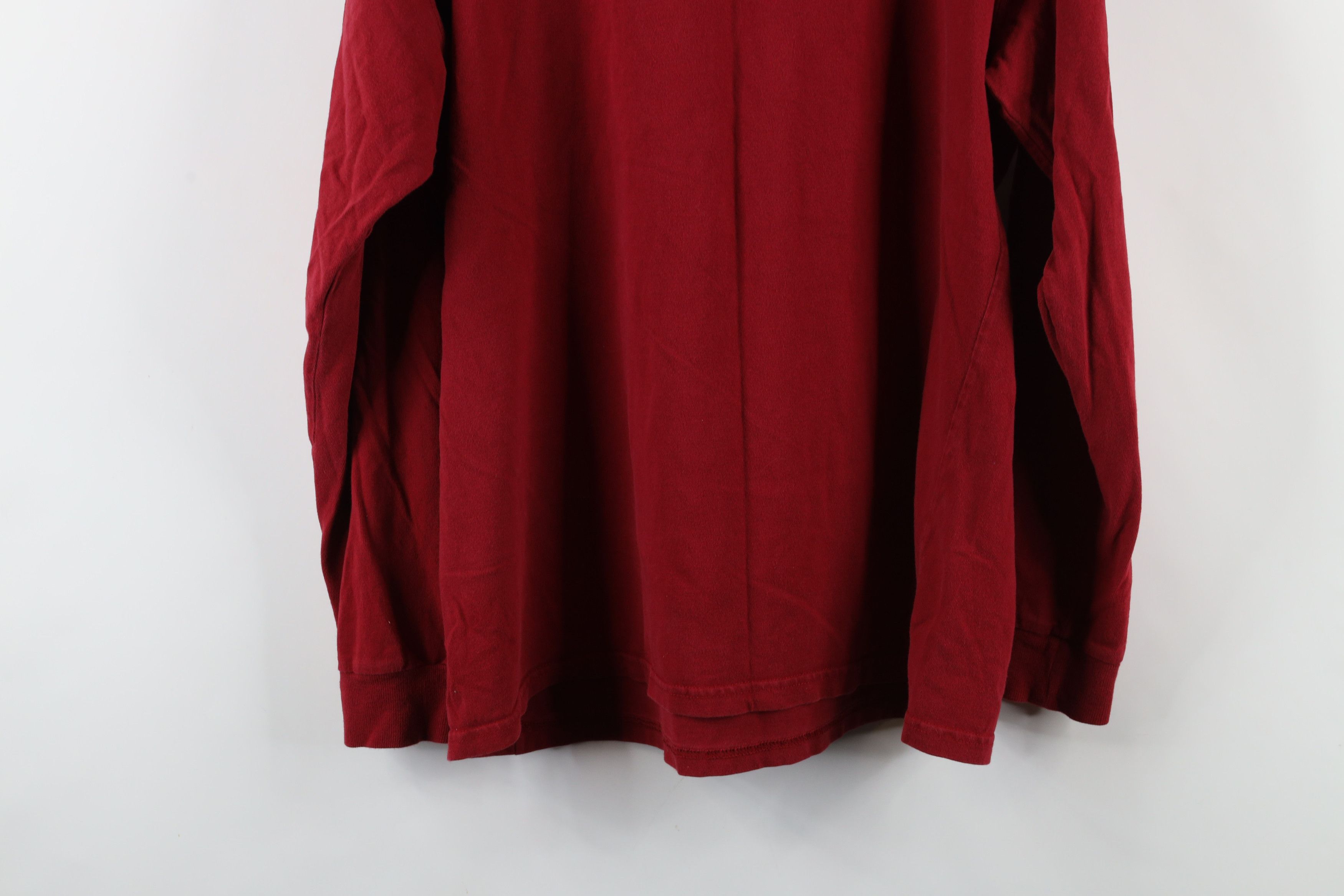 Russell Athletic × Vintage Vintage 90s Russell Athletic Long Sleeve T-Shirt Red Cotton Size US L / EU 52-54 / 3 - 13 Thumbnail