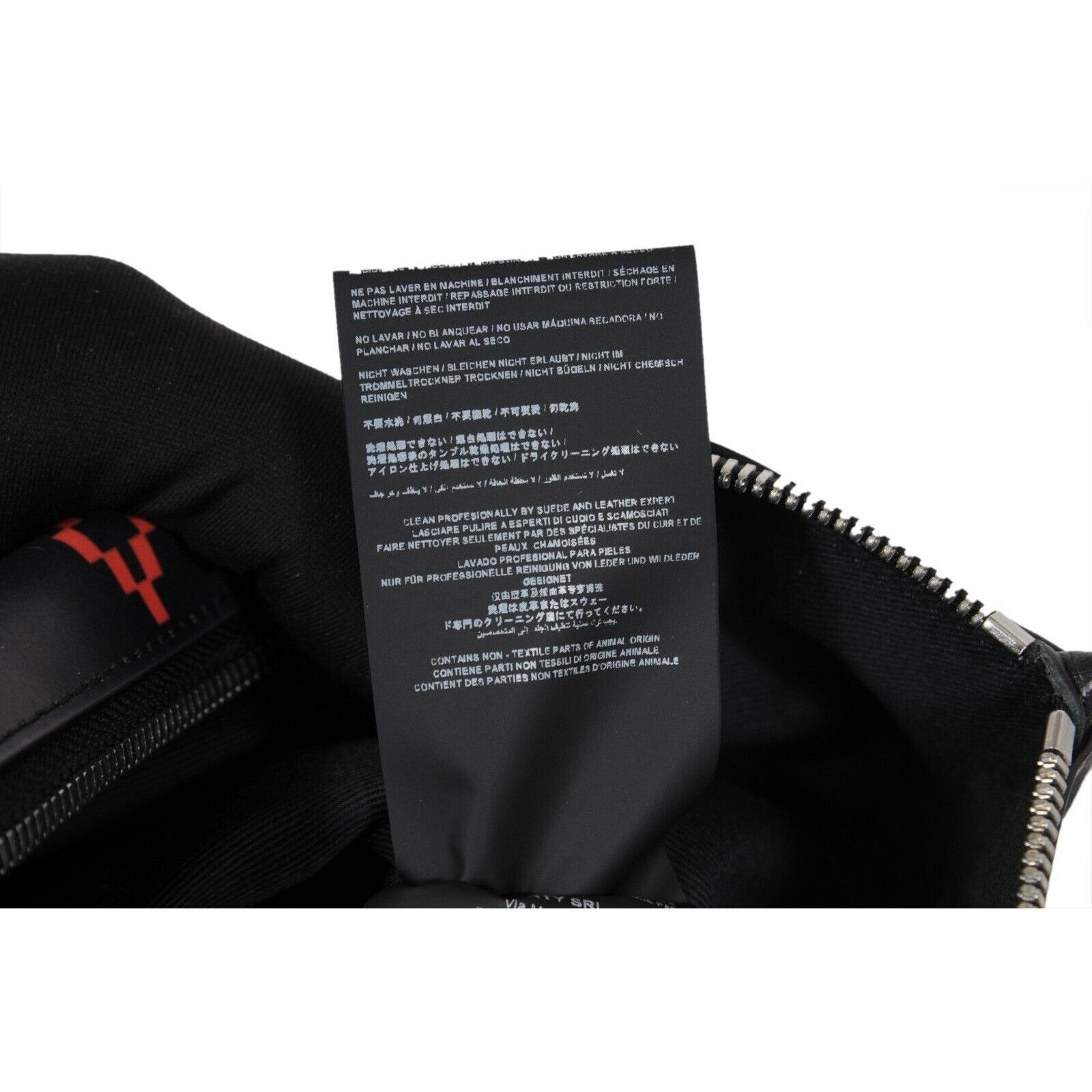 Marcelo Burlon Never Sleep Pouch Bag Black Leather Document Size ONE SIZE - 6 Thumbnail