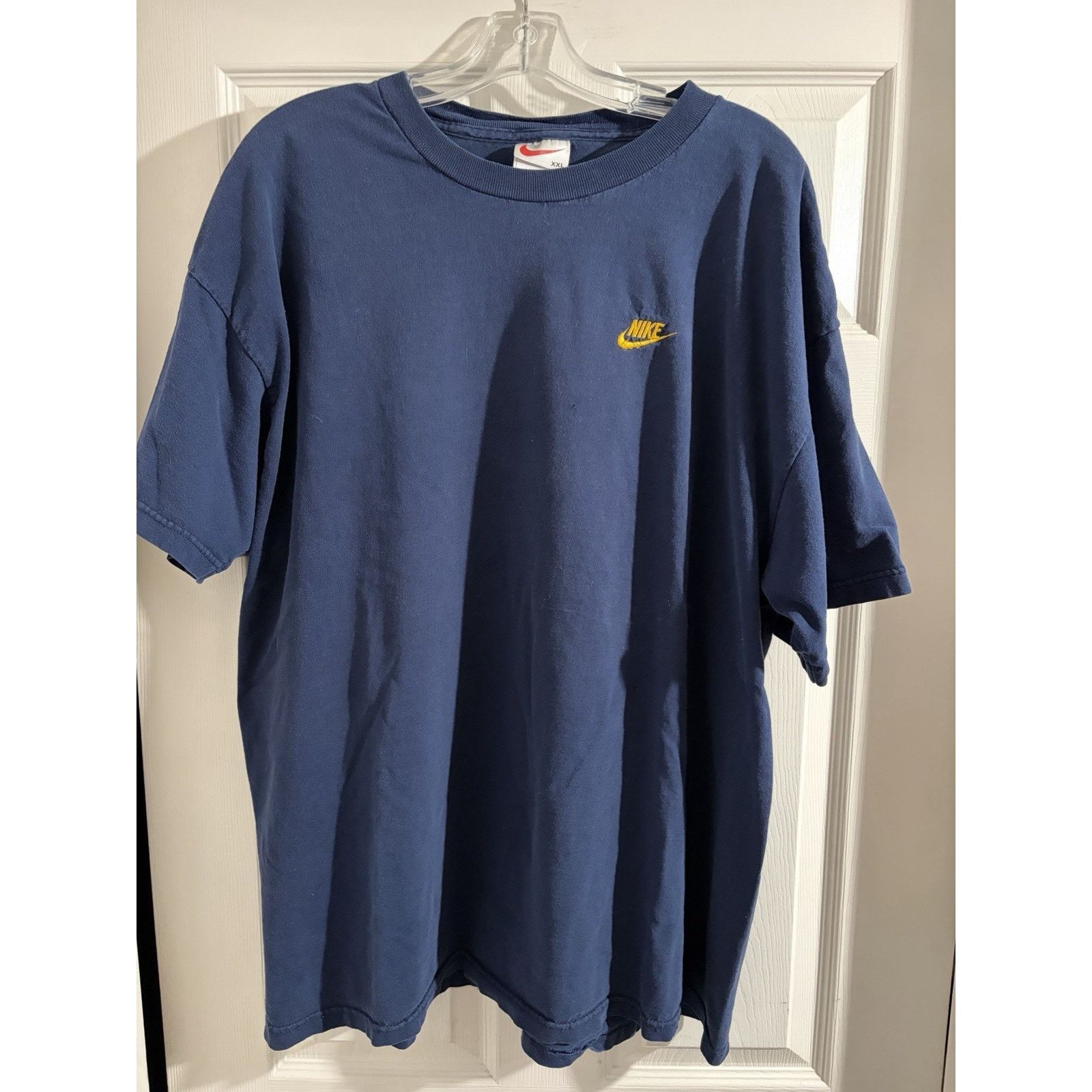 Nike Vtg 90s Nike Navy Blue Shirt Sz 2XL Yellow Check White Tag Size US XXL / EU 58 / 5 - 1 Thumbnail