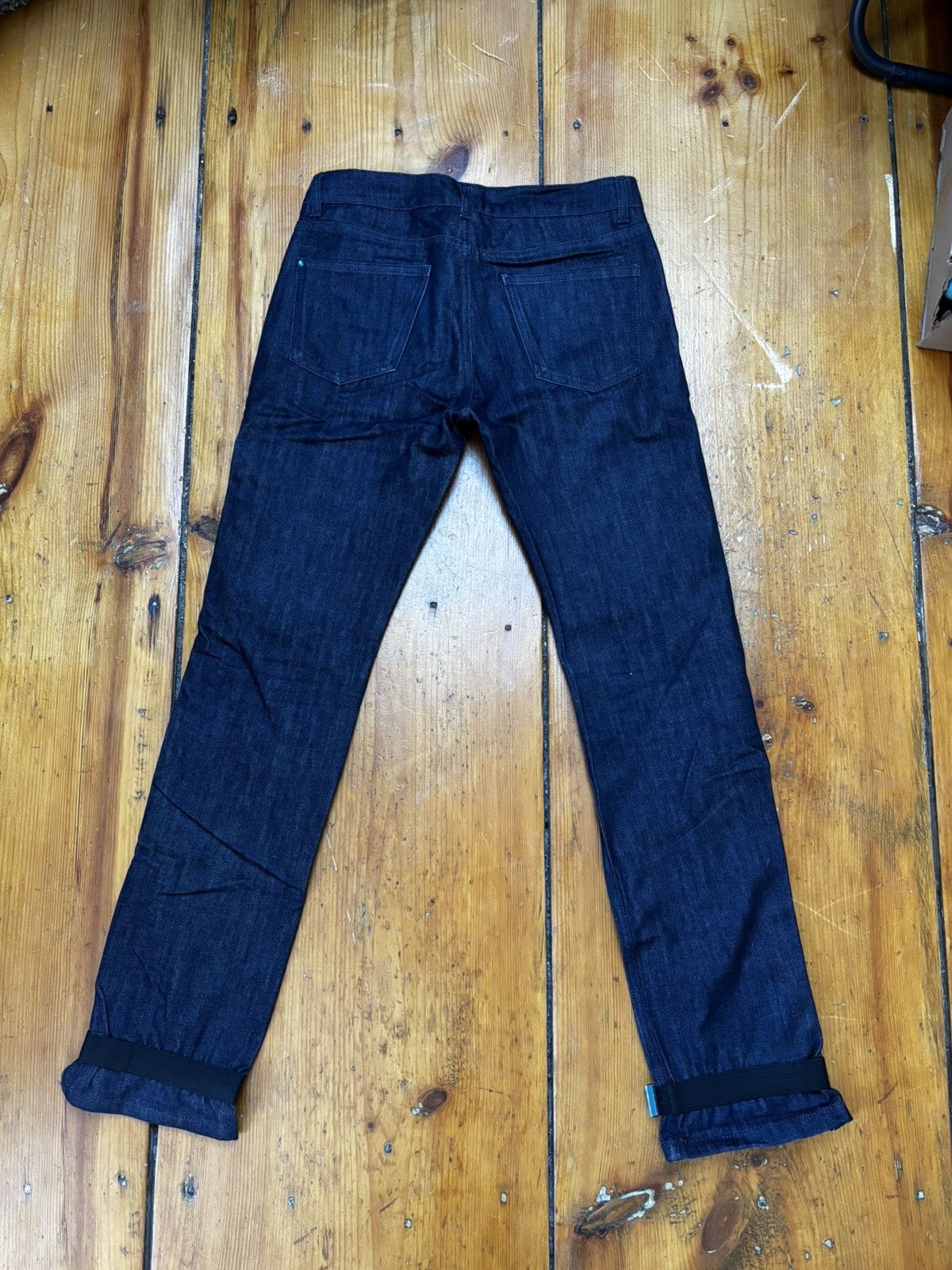 Drain Gang × Sad Boys House of OD zipper strap indigo denim jeans bladee drain Size US 32 / EU 48 - 7 Thumbnail