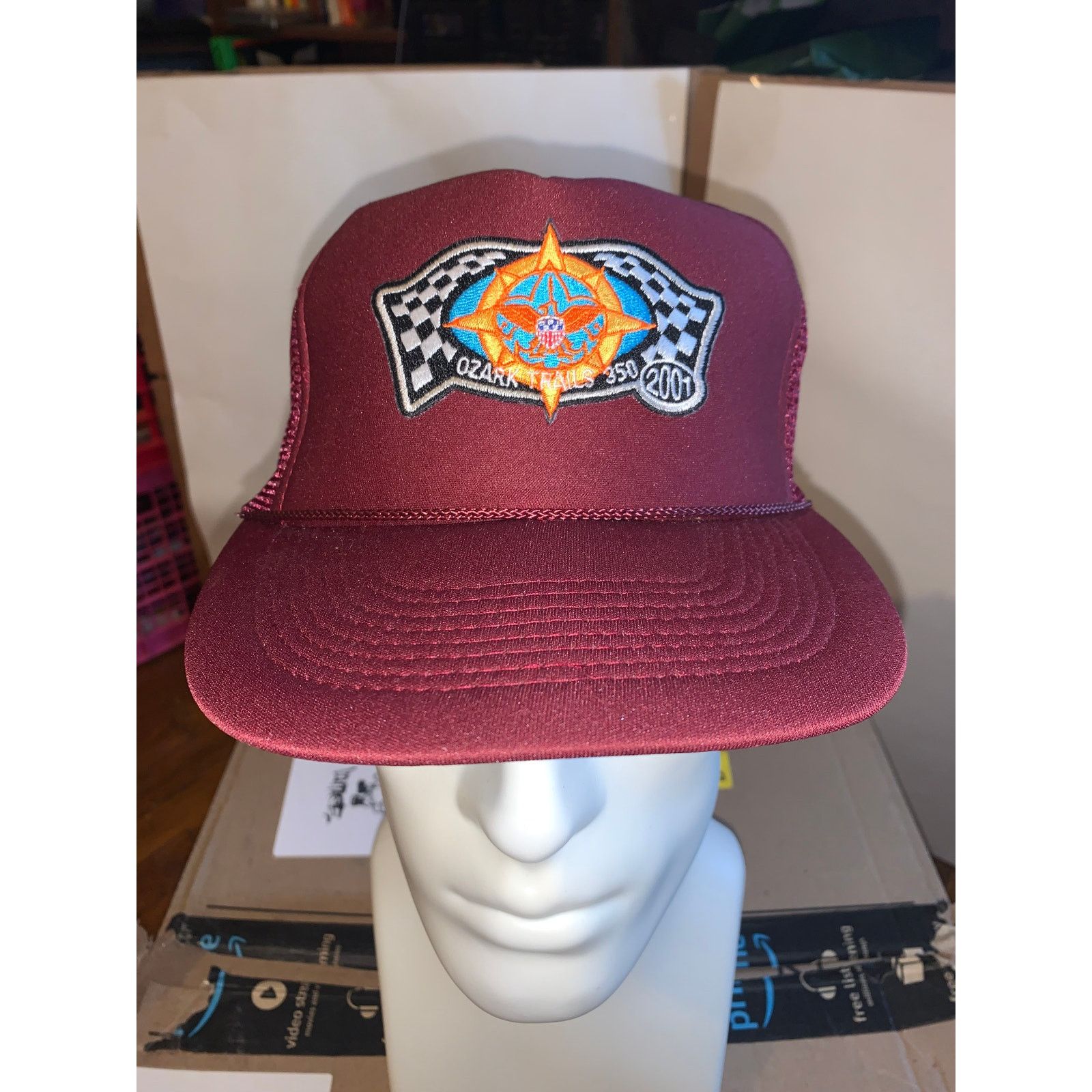 Cobra 2001 Ozark Trails Racing Trucker Hat Rope Snapback Maroon Size ONE SIZE - 1 Thumbnail