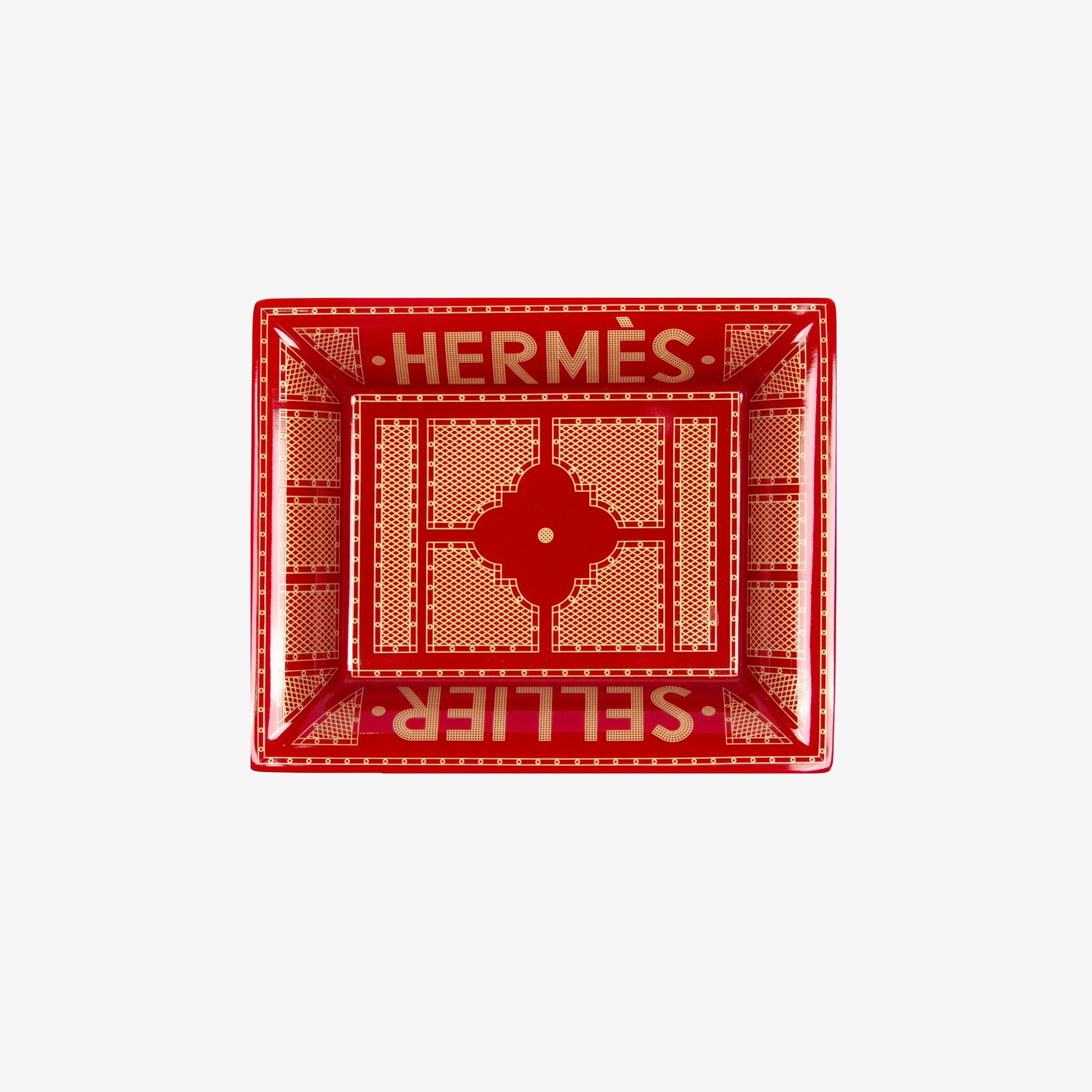 Hermes HERMES RED SELLIER CHANGE TRAY Size ONE SIZE - 2 Thumbnail