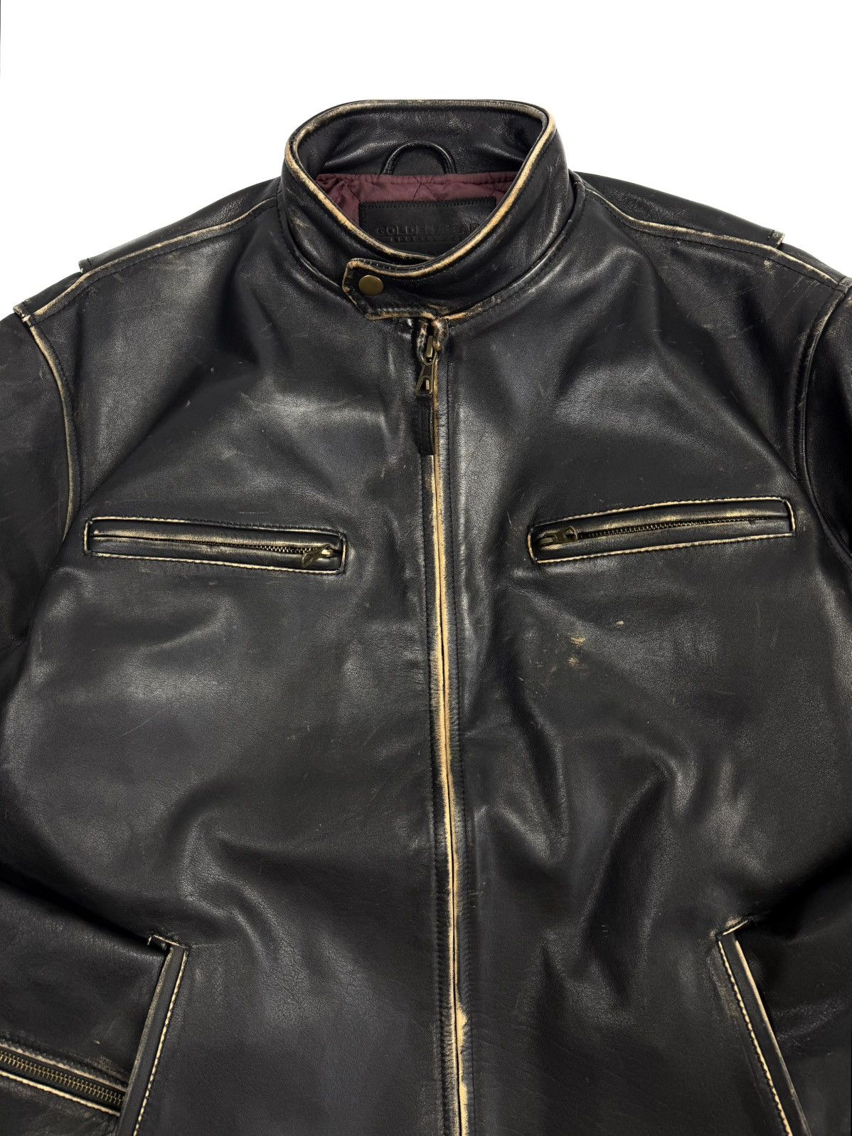 Golden Bear Golden Bear Vintage Lodi Leather Moto Jacket Mission Control Size US L / EU 52-54 / 3 - 9 Thumbnail