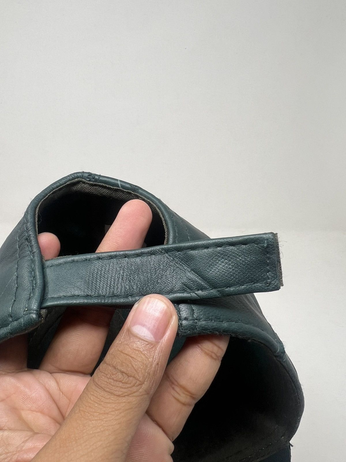 Japanese Brand Genuide Leather Suade Strapback Hat Size ONE SIZE - 13 Thumbnail