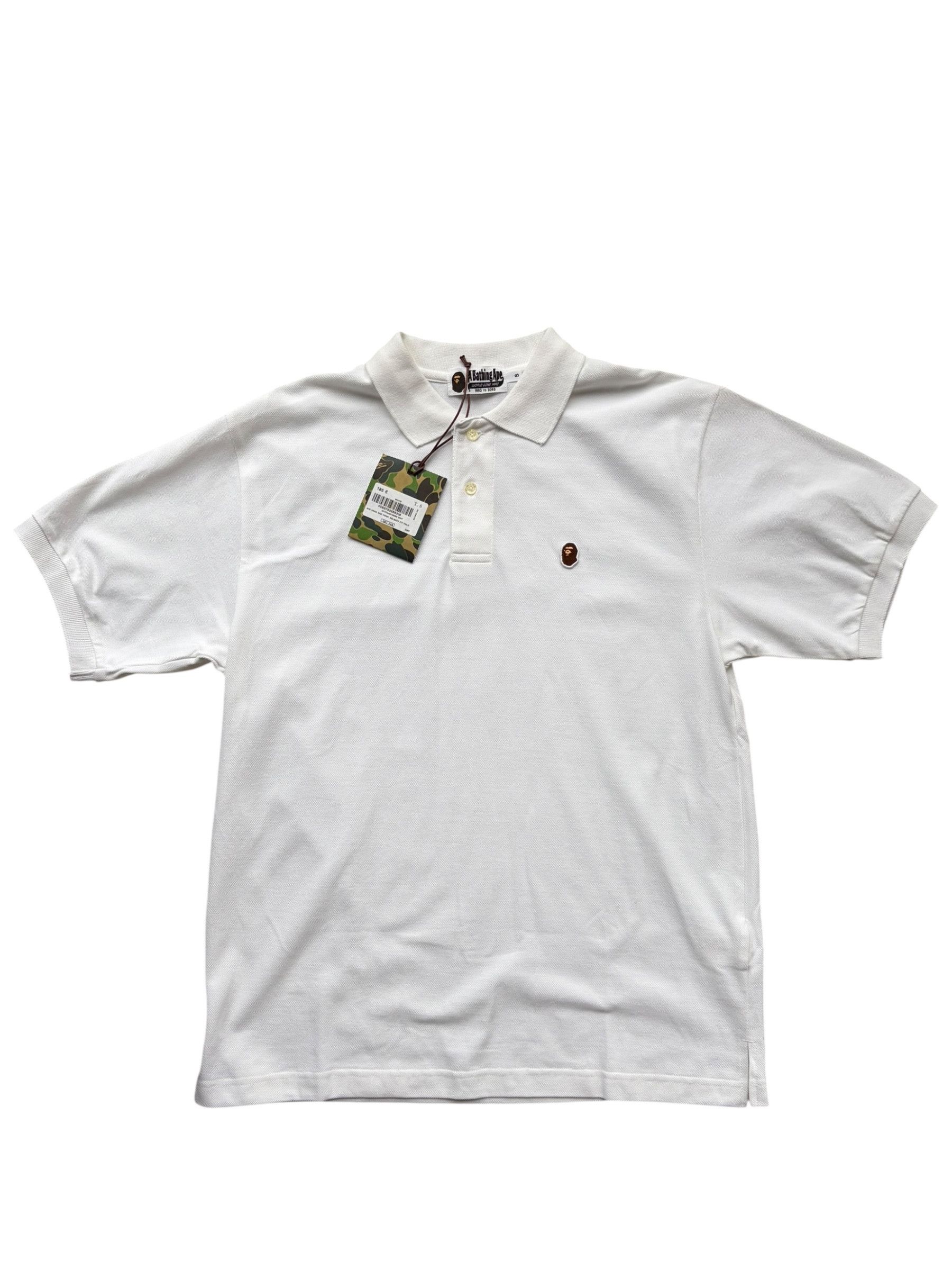 Bape Bape White Mini Ape Head Polo T-Shirt Size US S / EU 44-46 / 1 - 1 Thumbnail