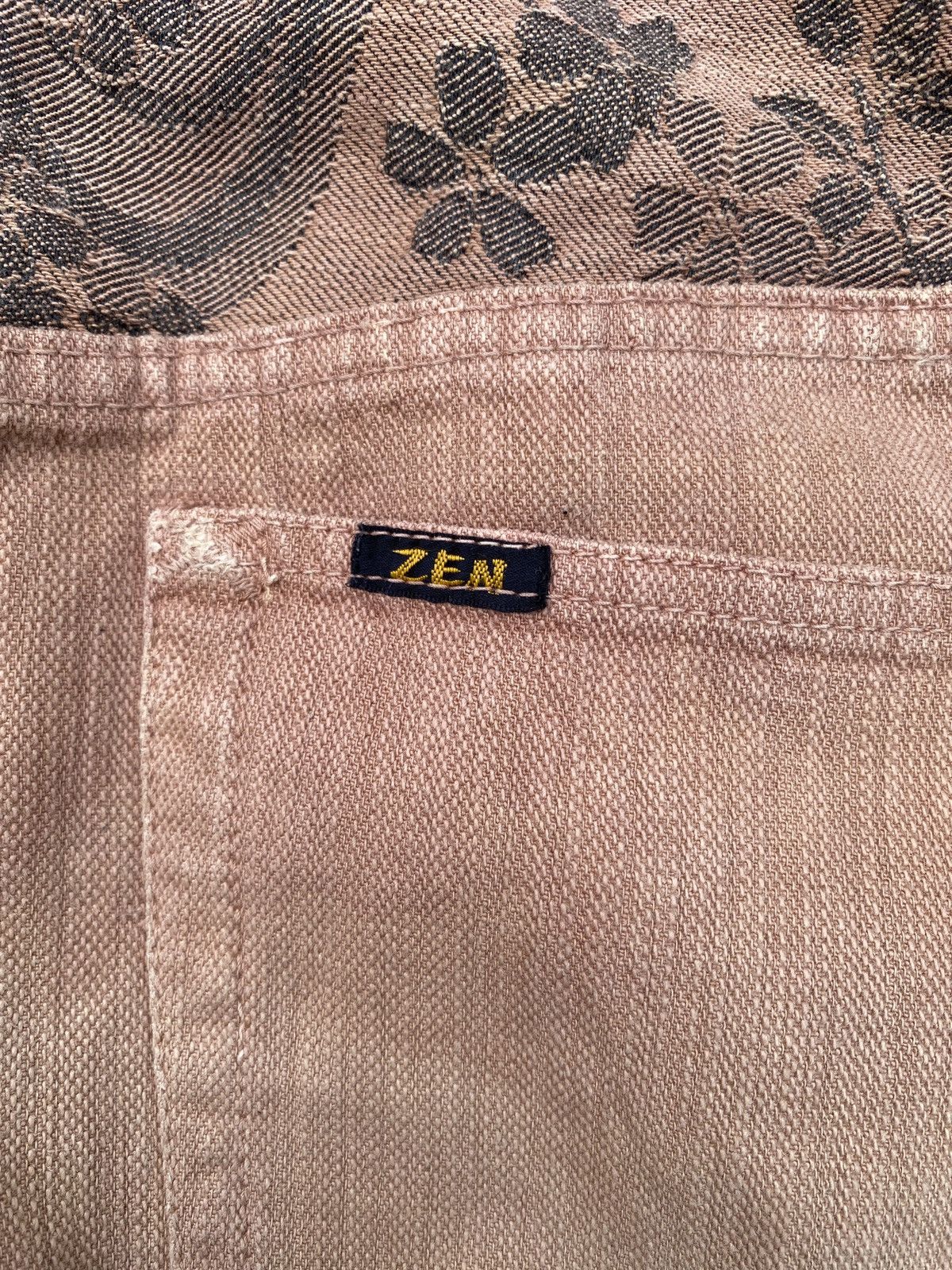 Japanese Brand 1990s - Zen Kyoto Traditional Japan Motif Washed Denim Size US 34 / EU 50 - 15 Thumbnail