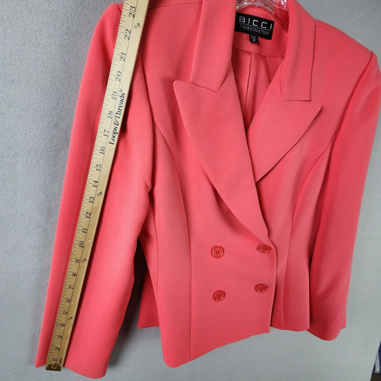 Other BICCI Florine Wachter Skirt Suit Women's 8 Polyester Coral Size M / US 6-8 / IT 42-44 - 6 Thumbnail