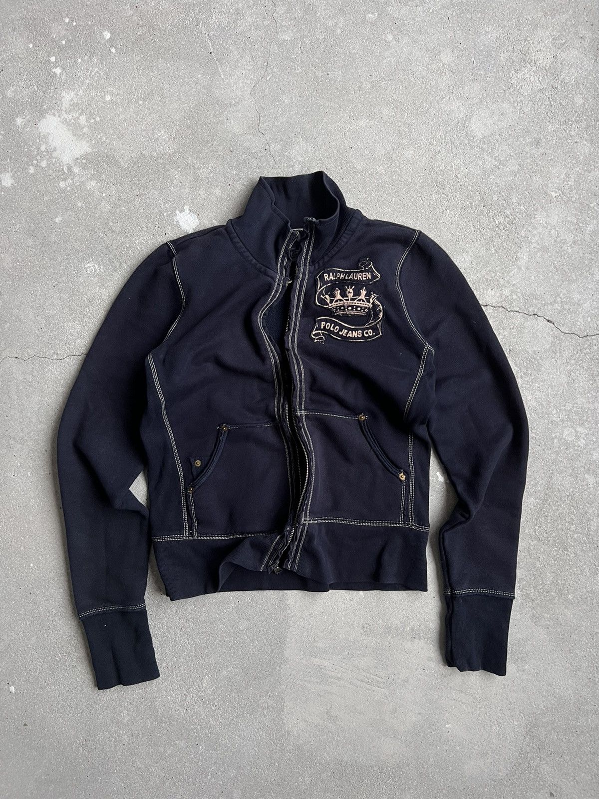 Polo Ralph Lauren Vintage Ralph Lauren Zip Up Distressed Size XL / US 12-14 / IT 48-50 - 3 Thumbnail