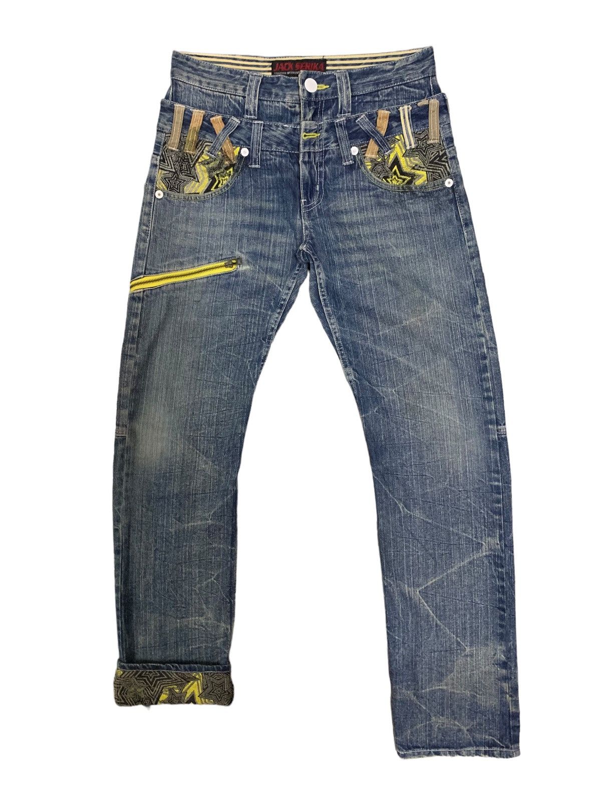 If Six Was Nine × Japanese Brand × Le Grande Bleu (L.G.B.) Vintage Japanese Jack Serika Double Waist Punk Jeans Size US 30 / EU 46 - 1 Thumbnail