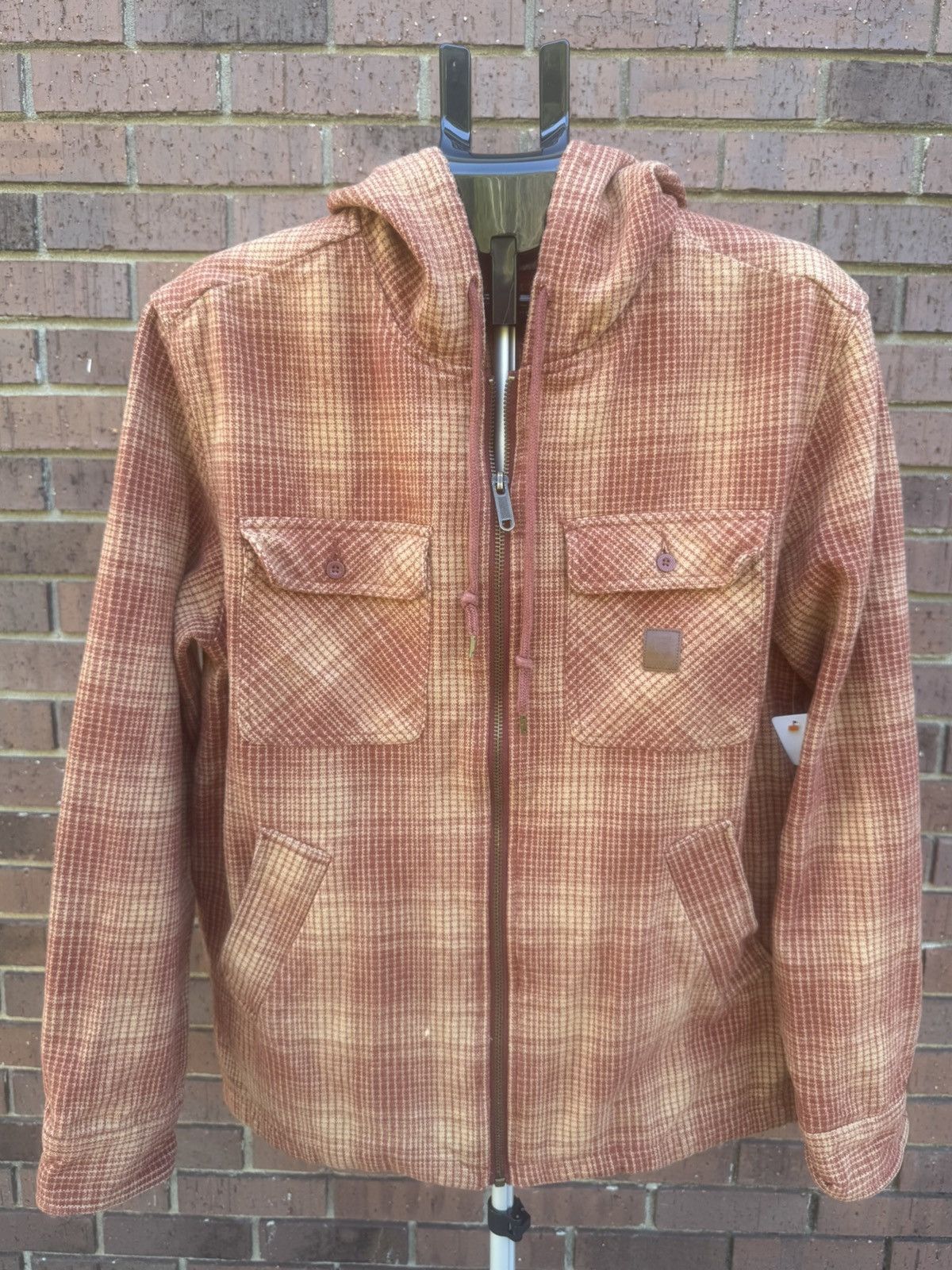 Brixton Brixton Hooded Full Zip Coastal Hooded Jacket Heavy Orange Size US M / EU 48-50 / 2 - 5 Thumbnail