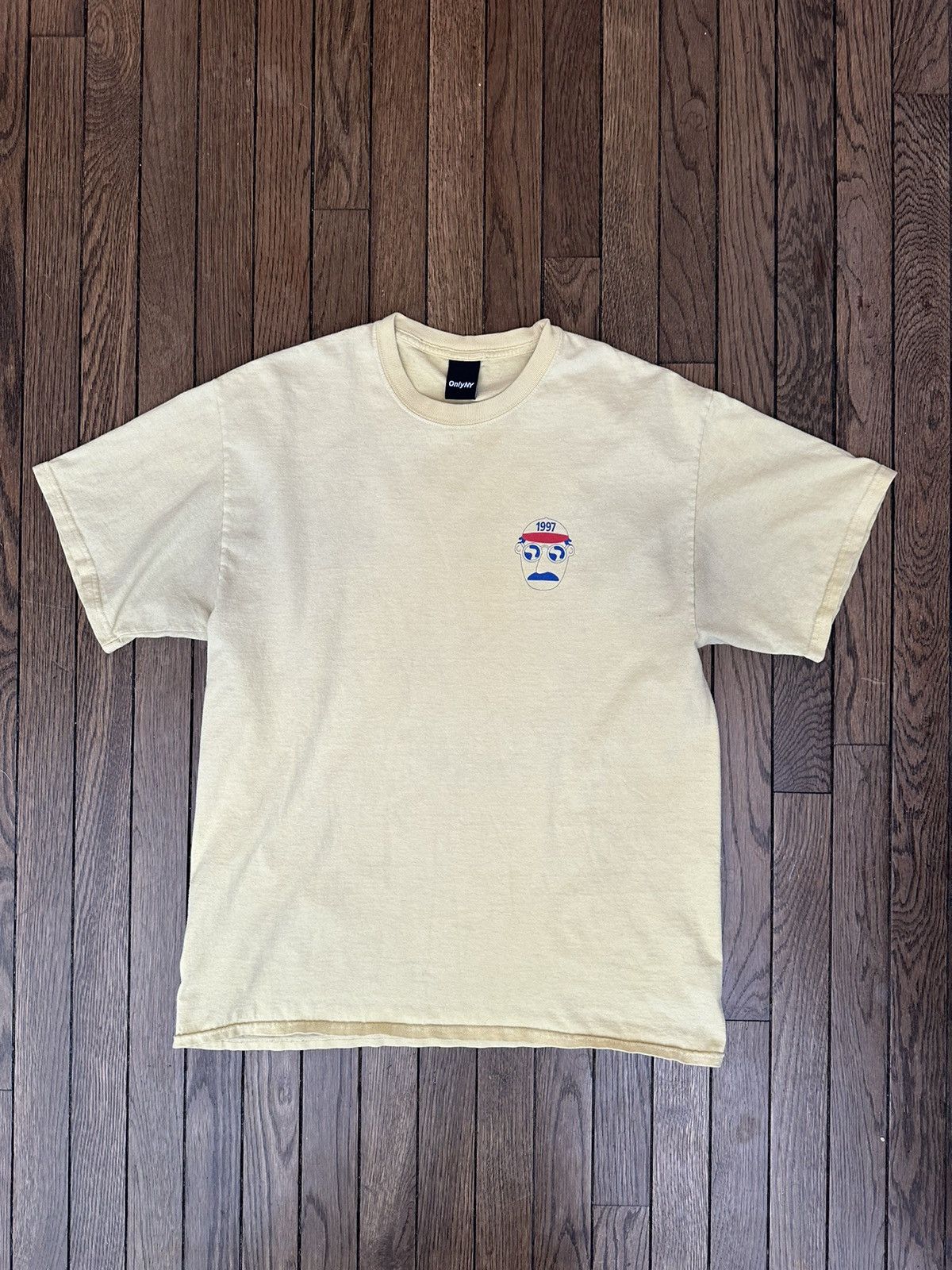 Only NY Only NY Yellow 917 Mustache Retro Logo Tee Sz. Large OnlyNY Size US L / EU 52-54 / 3 - 2 Thumbnail