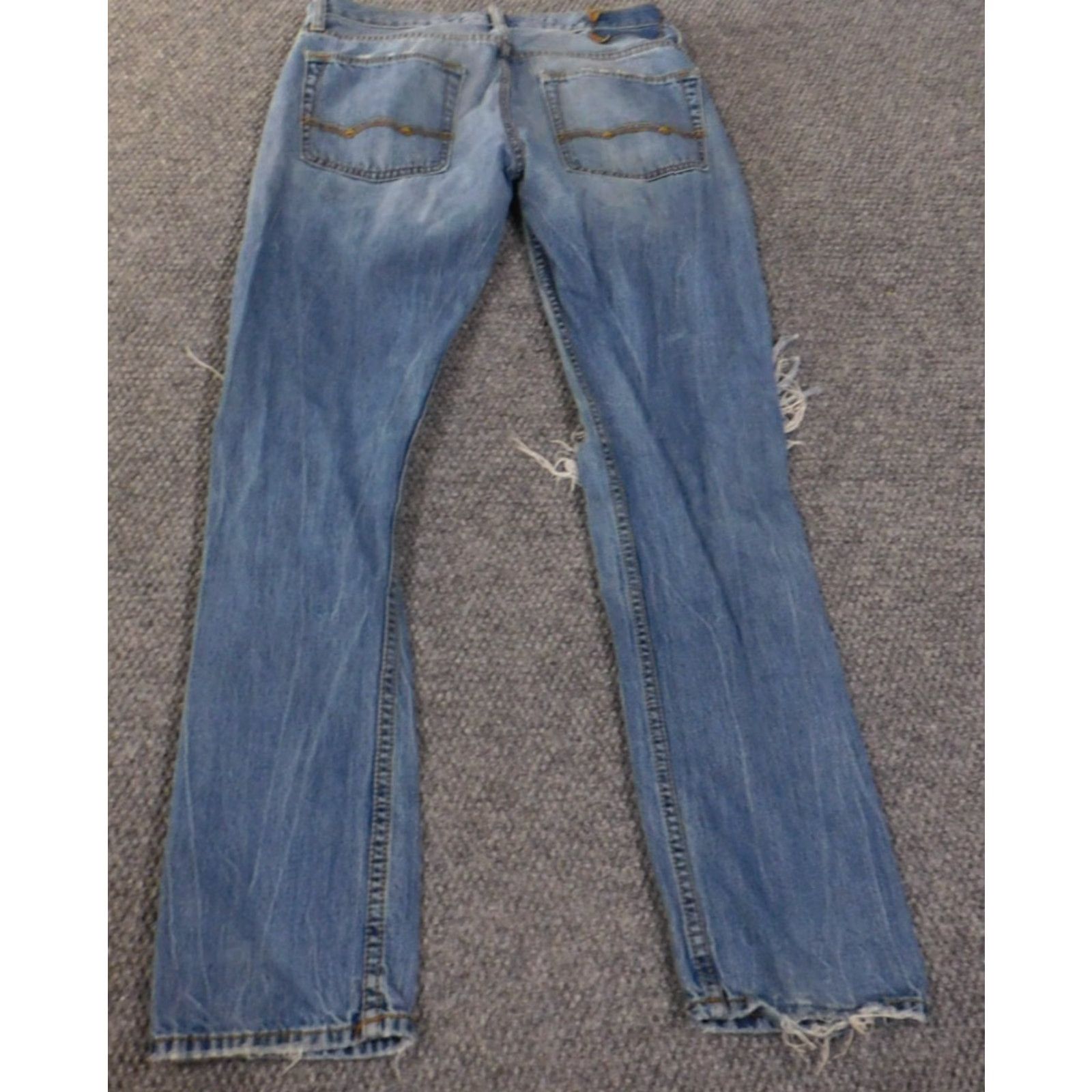 American Eagle Outfitters American Eagle Jeans Mens 30x32 Slim Blue Distressed Denim Retro Y2K Straight Waist 30 Inseam 32 In Size US 30 / EU 46 - 5 Thumbnail