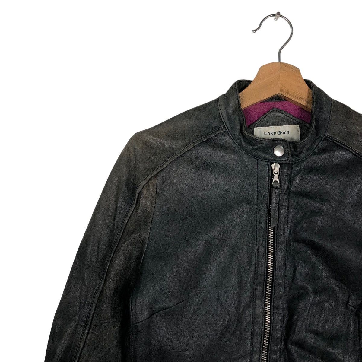 Japanese Brand 🔥90’s Unknown London Leather Biker Jacket Size US S / EU 44-46 / 1 - 6 Thumbnail