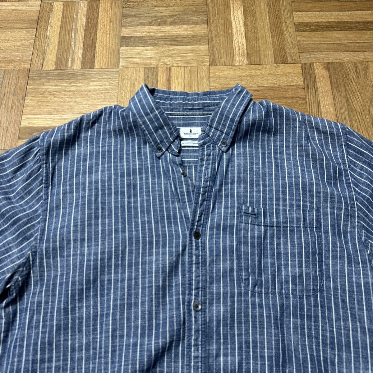 Other Penny Stock striped chambray shirt Size US L / EU 52-54 / 3 - 3 Thumbnail