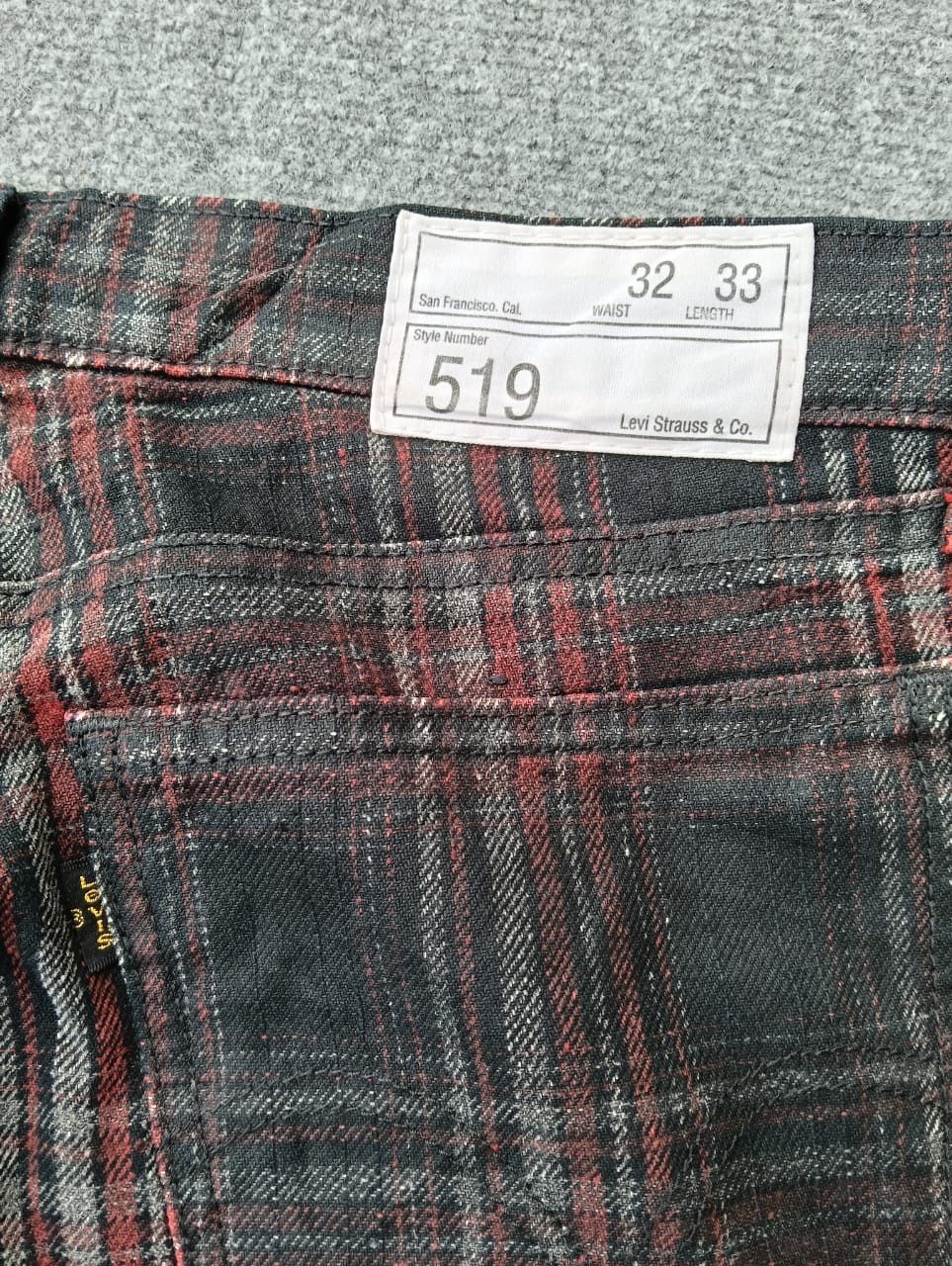 Levi's Vintage Clothing Rare Y2K Levi's 519 Dark Flannel Plaid Pants Made in Japan. Size US 31 - 11 Thumbnail
