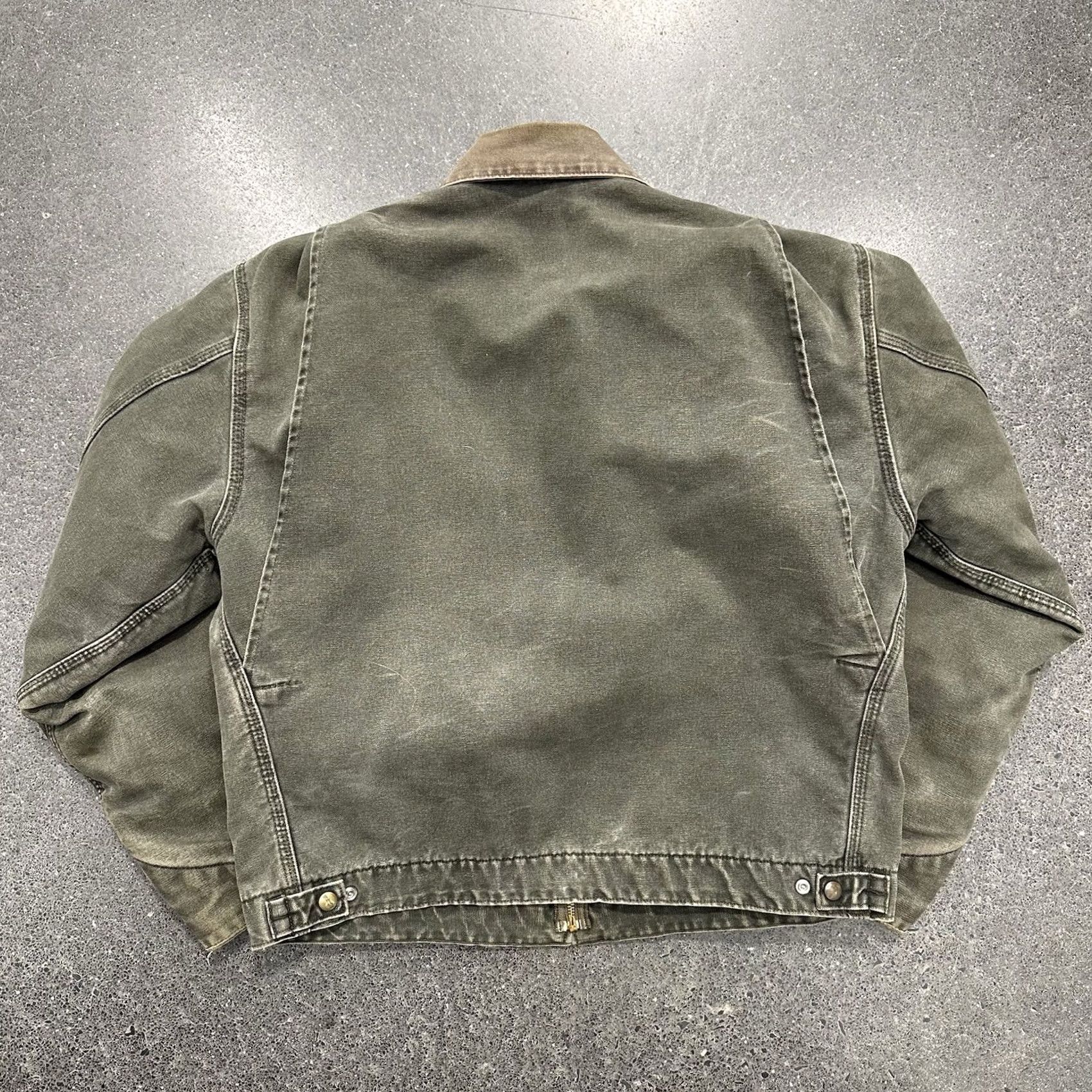 Carhartt VINTAGE Carhartt J97 MOS Green Detroit Jacket Blanket Lined Large Regular Mens Workwear Casual 90s USA Size US L / EU 52-54 / 3 - 5 Thumbnail