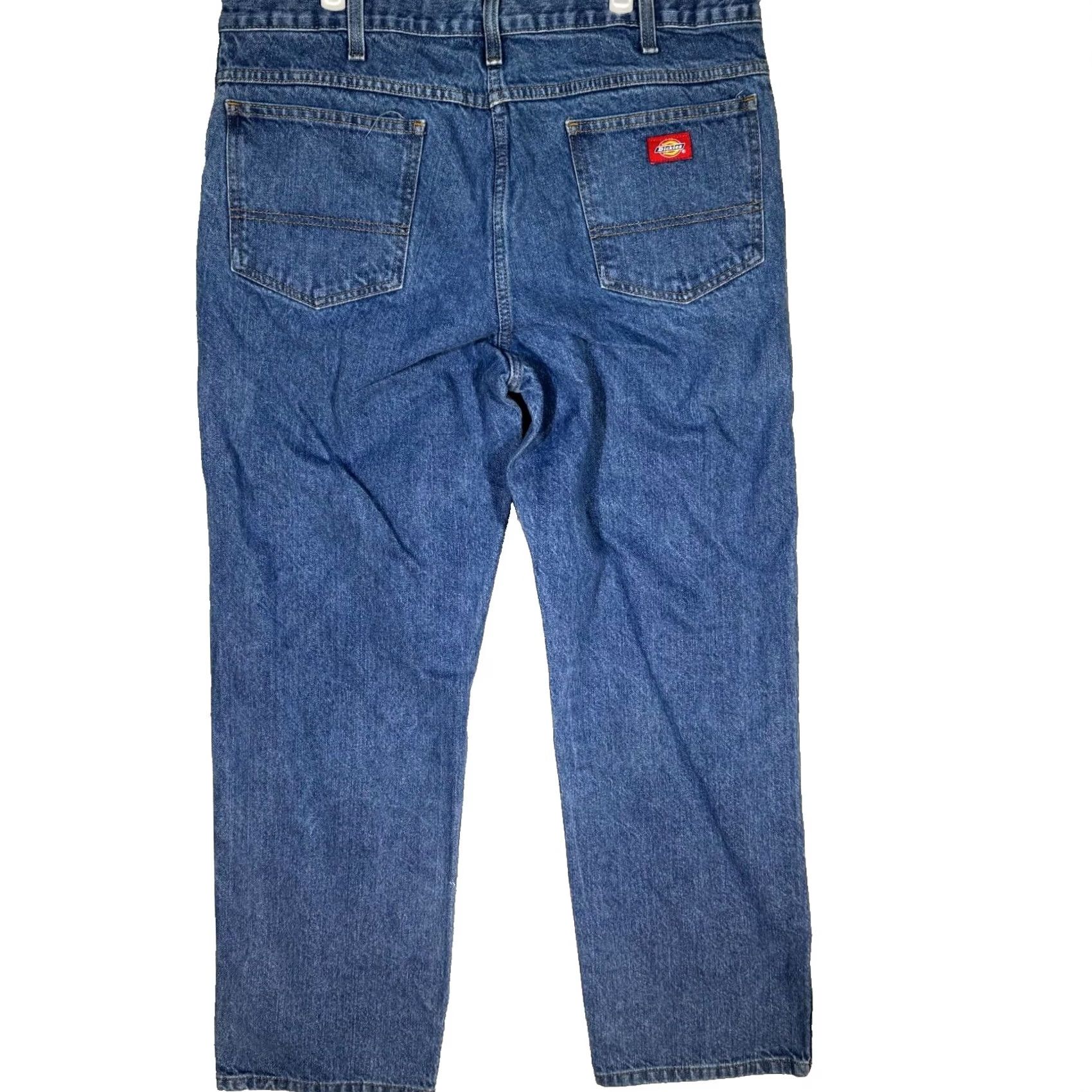 Dickies Dickies Jeans Mens 38x32 Regular Fit Straight Leg Blue Denim 5 Pocket Jeans Mens Regular Blue Dickies Clear-eyed Search Size US 38 / EU 54 - 2 Thumbnail