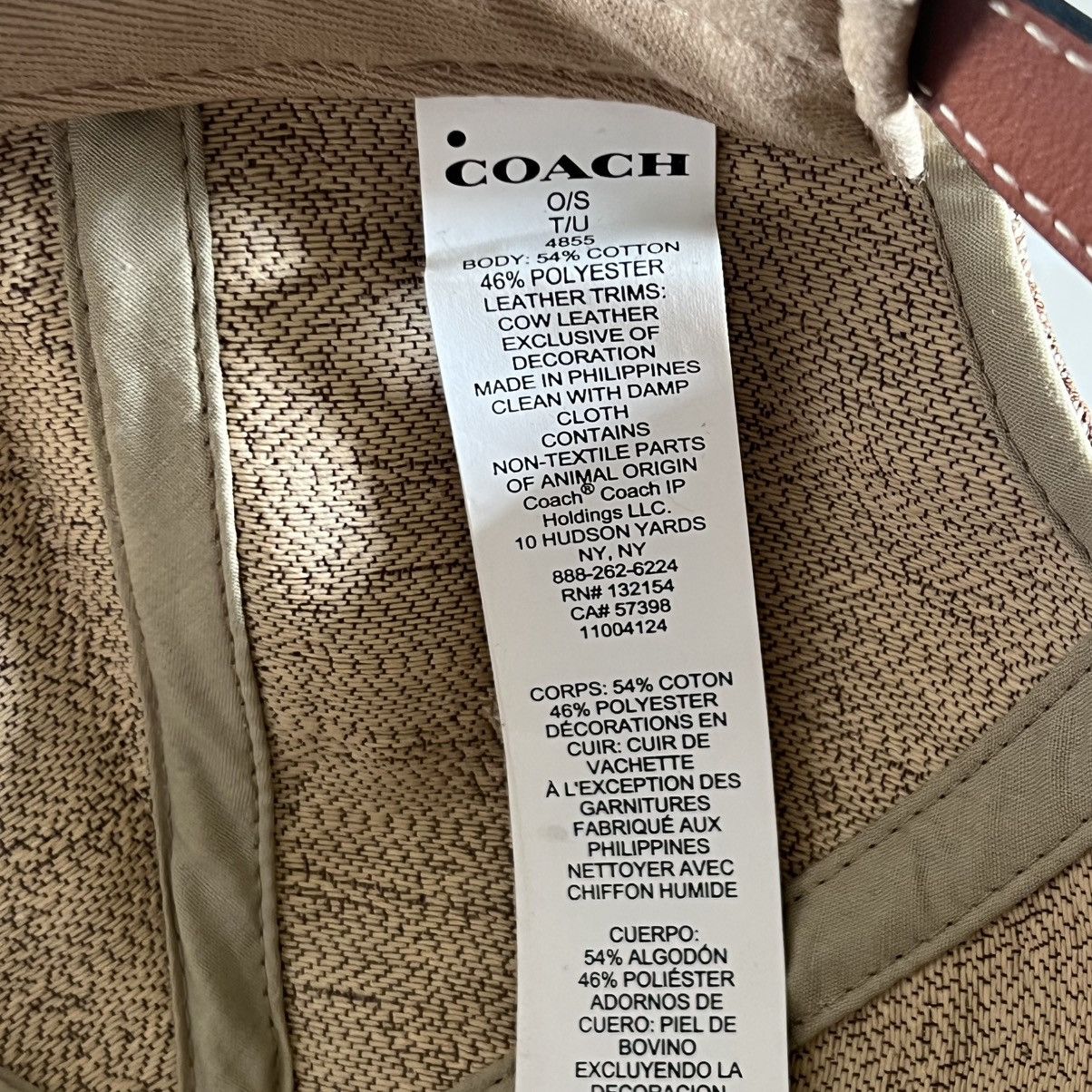 Coach COACH ALLOVER SIGNATURE LOGO JACQUARD BASEBALL/GOLF CAP HAT Size ONE SIZE - 8 Thumbnail