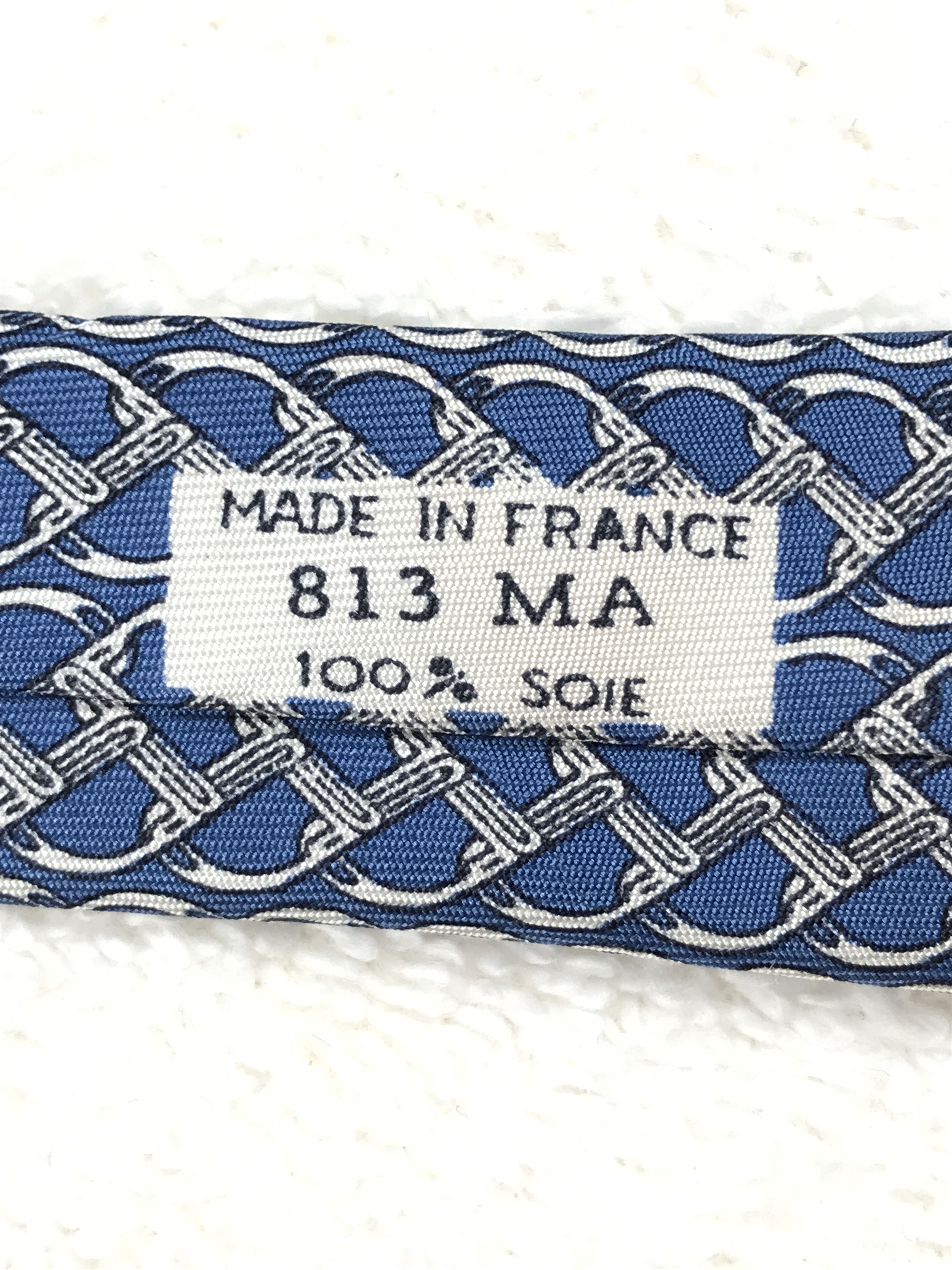 Designer × Hermes Vintage Hermes Silk Necktie Size ONE SIZE - 6 Thumbnail