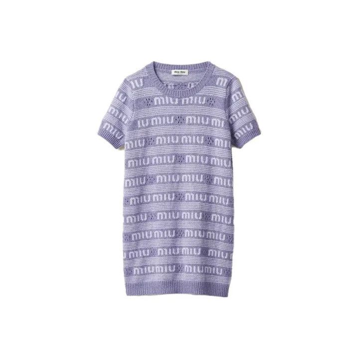 Miu Miu Miu Miu Colorful Logo Printed Casual Dress 0079 Size M / US 6-8 / IT 42-44 - 1 Thumbnail