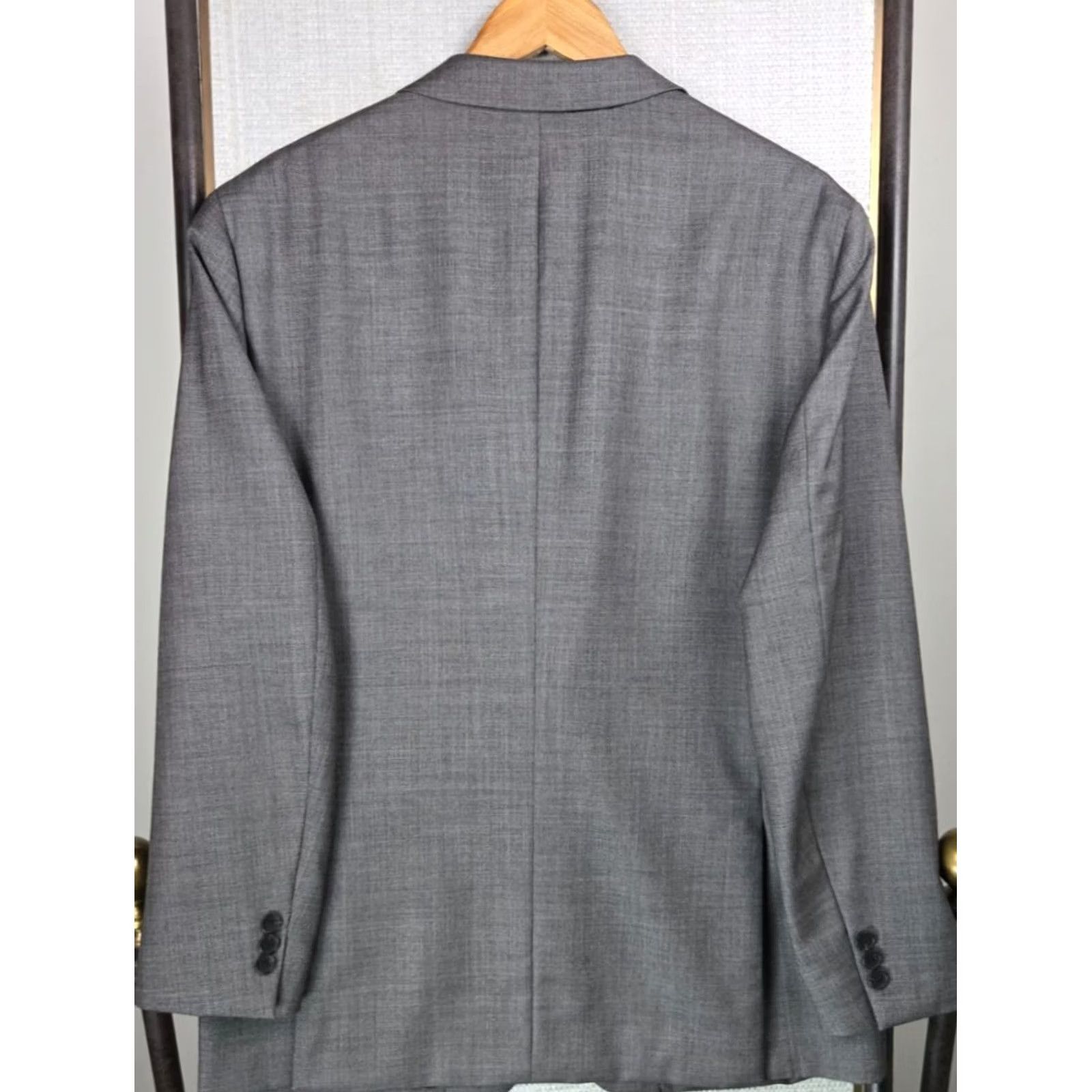 Theory Theory Mens Soft Wool/Silk Notch Lapel Double Vented Fully Lined Jacket Gray Size US XS / EU 42 / 0 - 3 Thumbnail