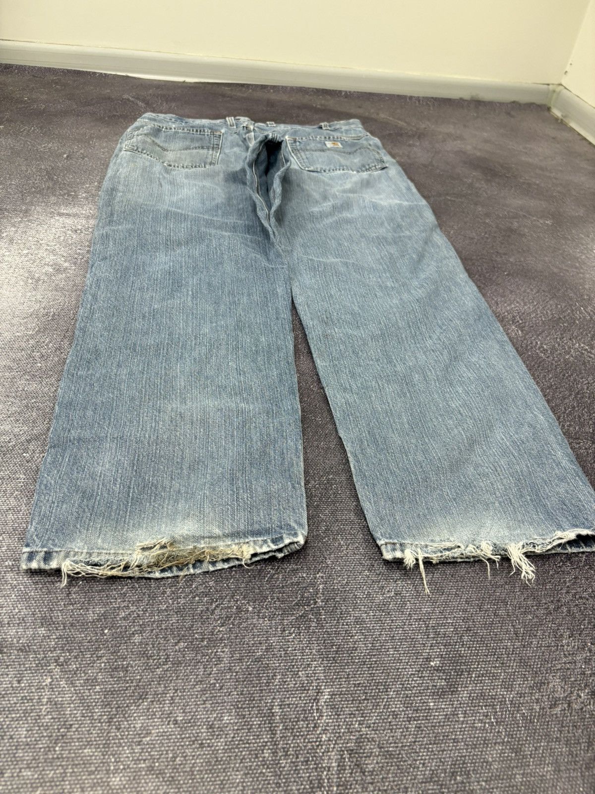 Carhartt Vintage Carhartt Washed Light Blue USA Hype Baggy Jeans Size US 36 / EU 52 - 6 Thumbnail