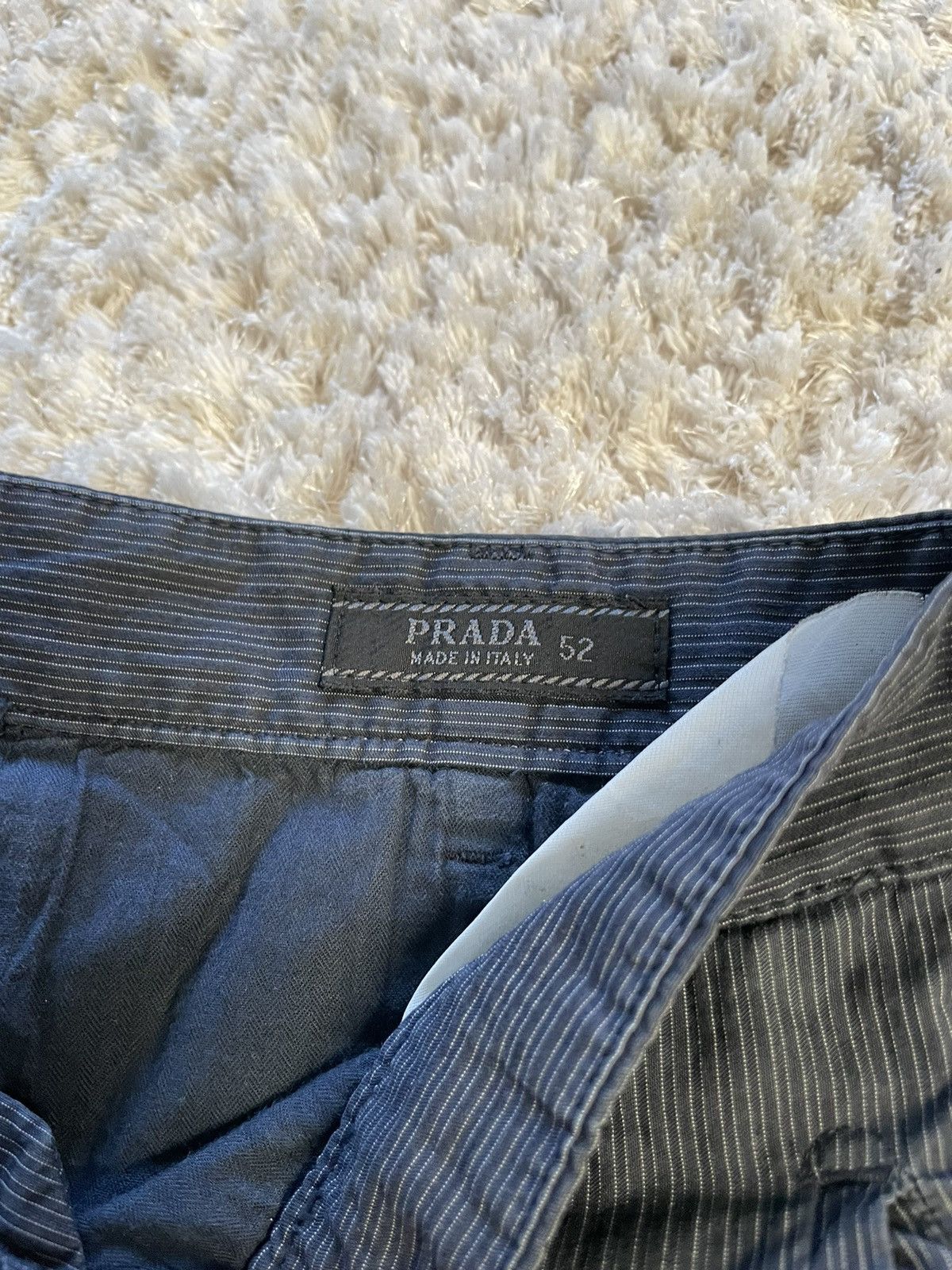 Prada × Vintage 💎 Prada Striped Elegant Suit Pants Vintage Size US 33 - 2 Thumbnail