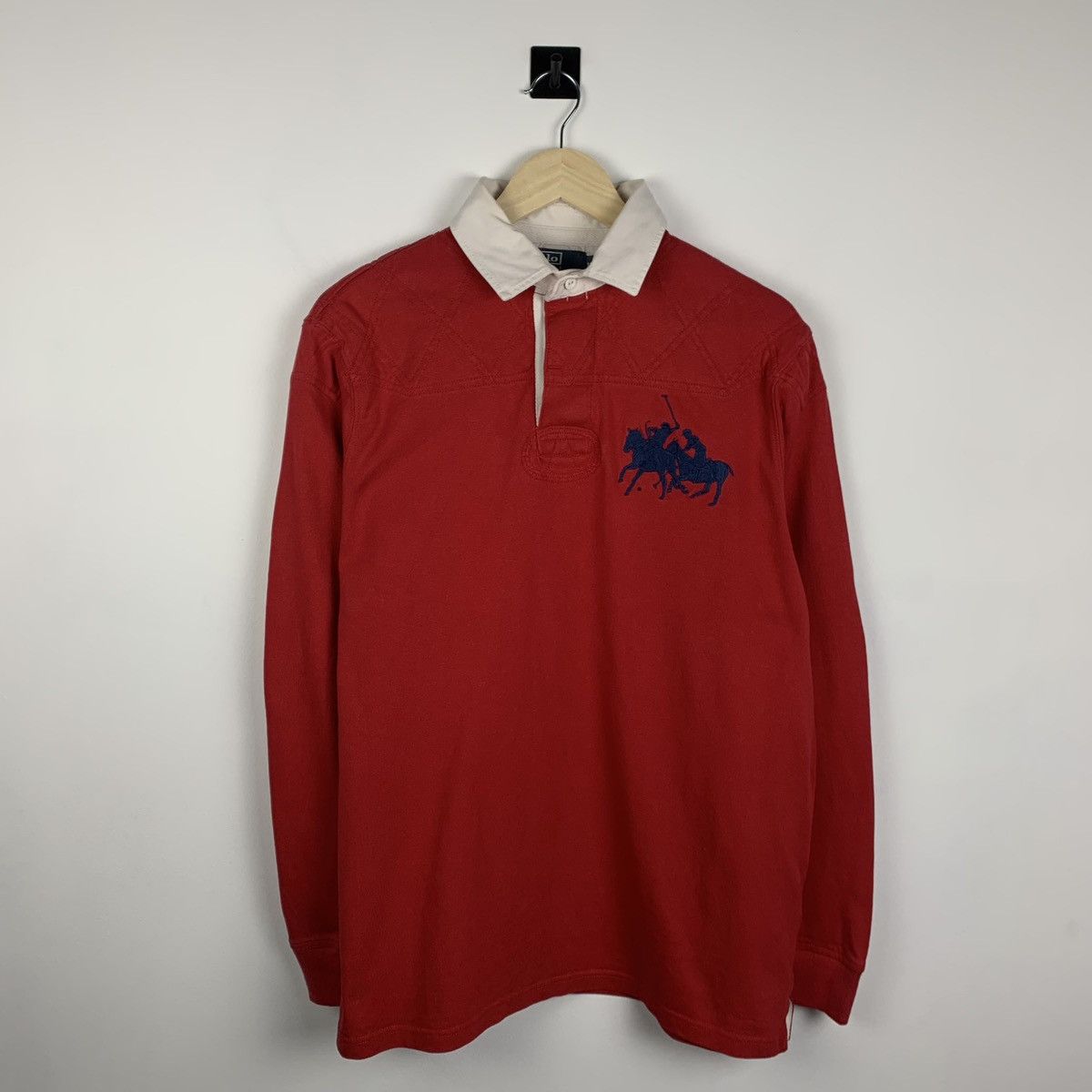 Polo Ralph Lauren Vintage Polo Ralph Lauren Big Logo Rugby Shirt Size M Red Size US M / EU 48-50 / 2 - 1 Thumbnail